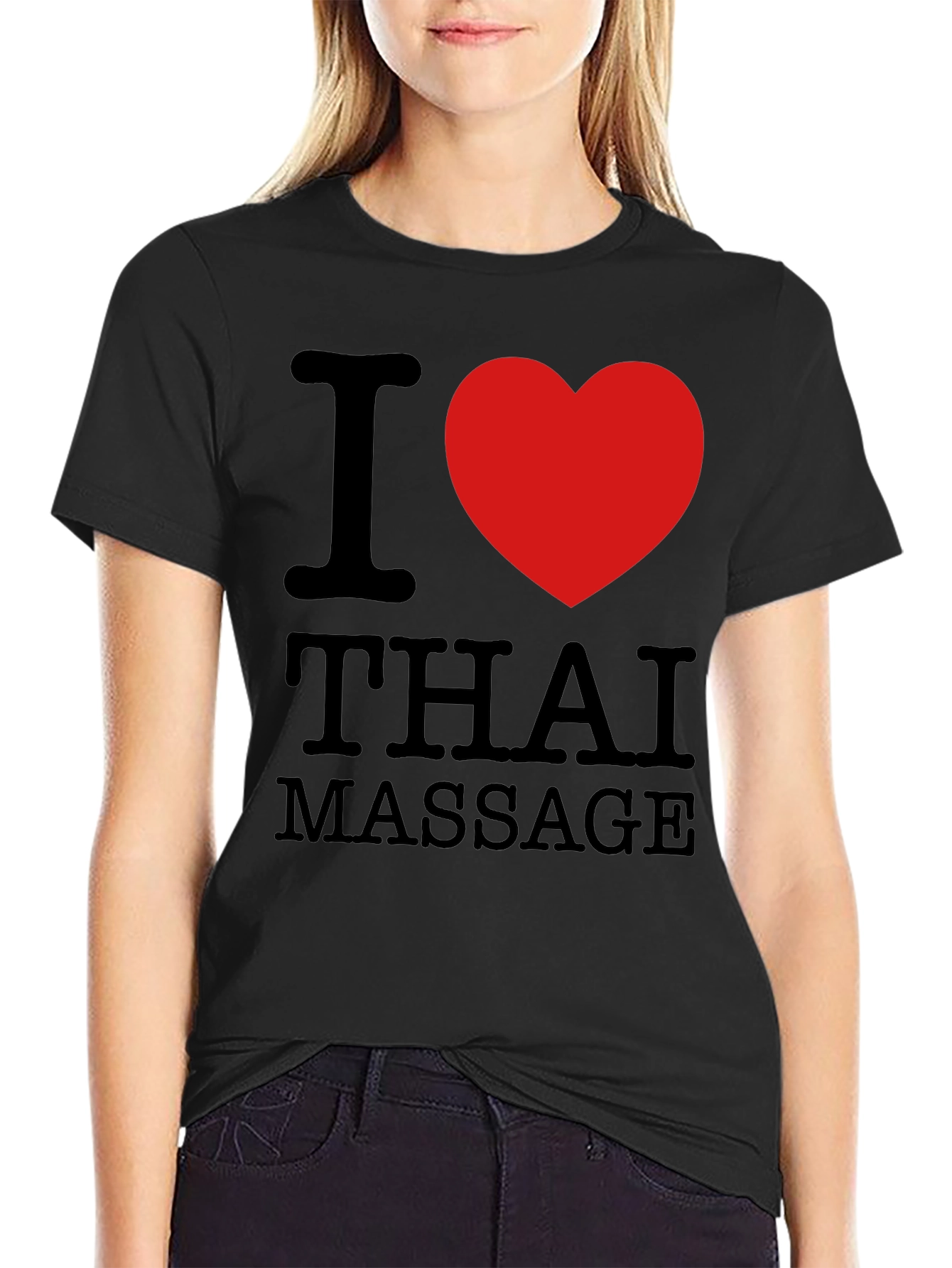 I Heart Thai Massage Black T-Shirt