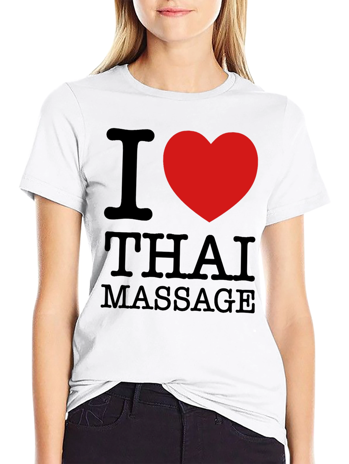 I Heart Thai Massage Black T-Shirt