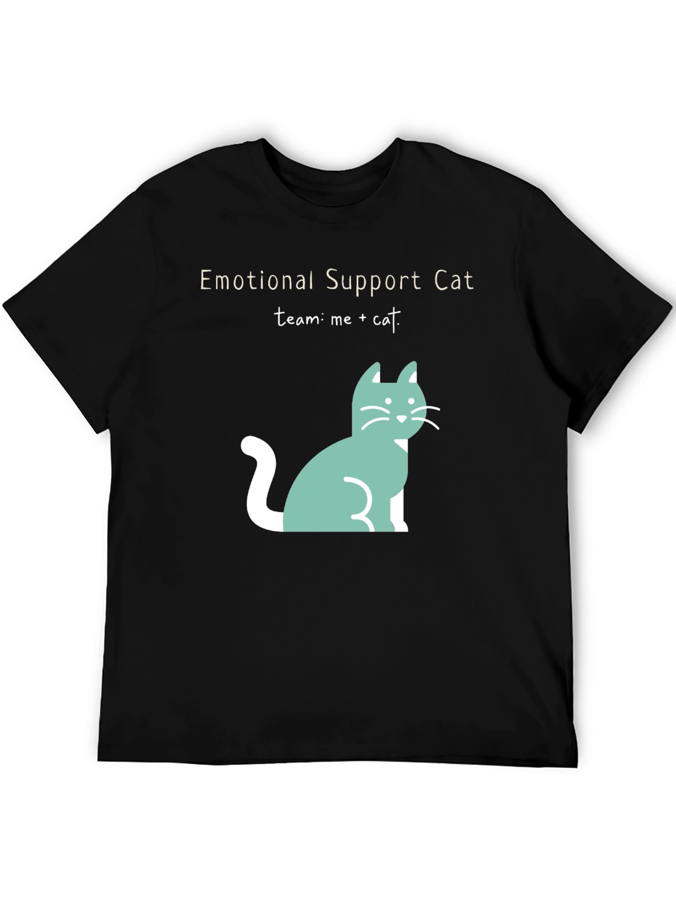 Emotional Support Cat T-Shirt: Me + Cat Team