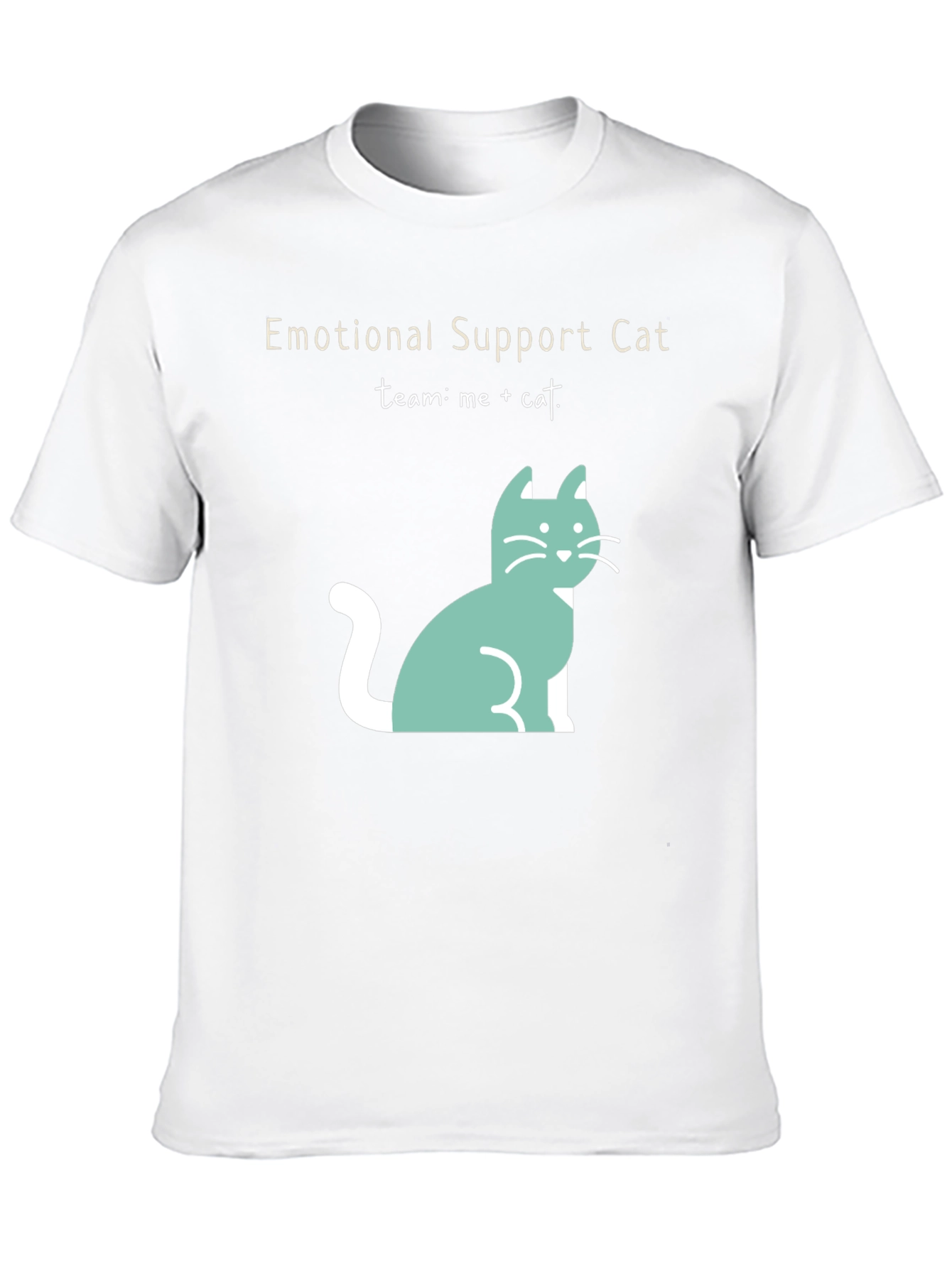 Emotional Support Cat T-Shirt: Me + Cat Team