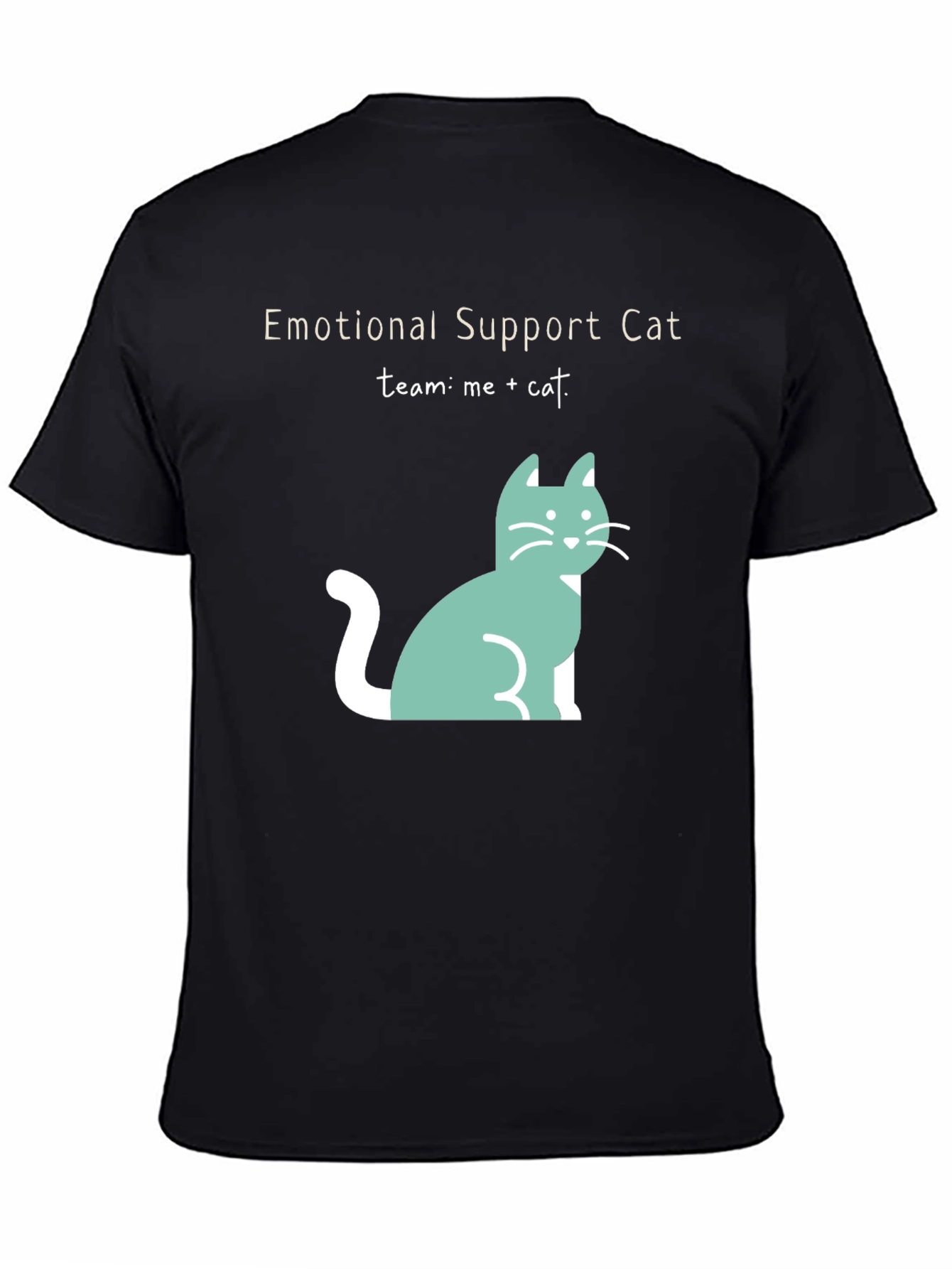 Emotional Support Cat T-Shirt: Me + Cat Team