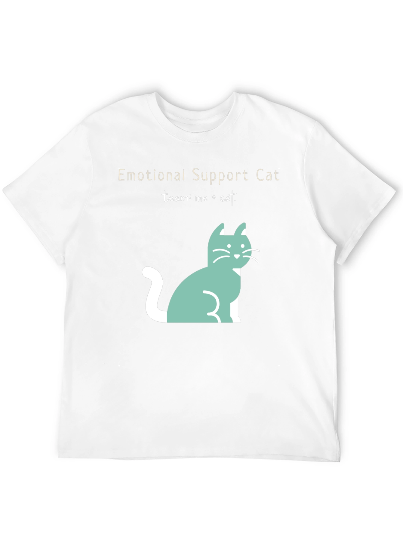 Emotional Support Cat T-Shirt: Me + Cat Team