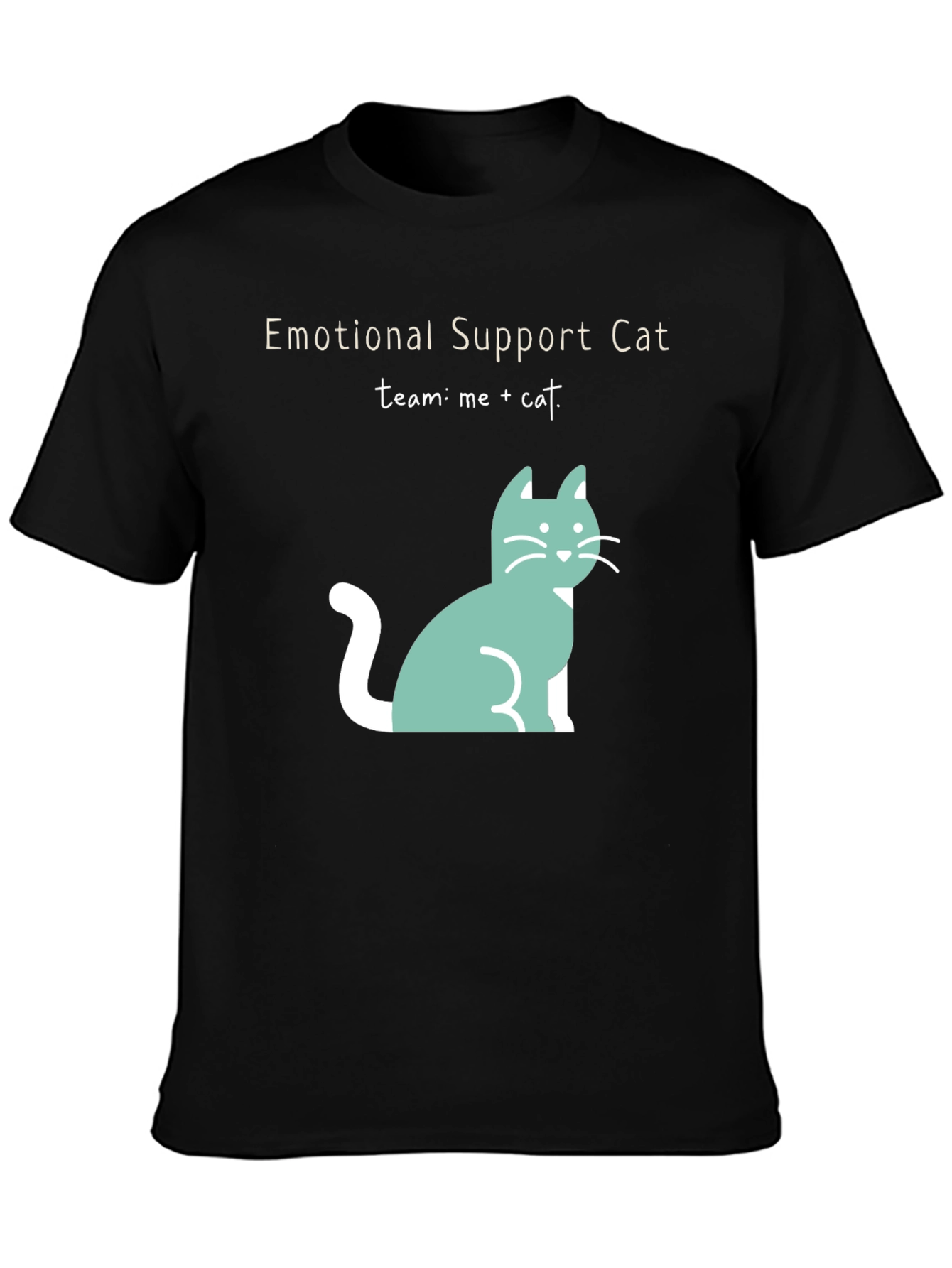 Emotional Support Cat T-Shirt: Me + Cat Team