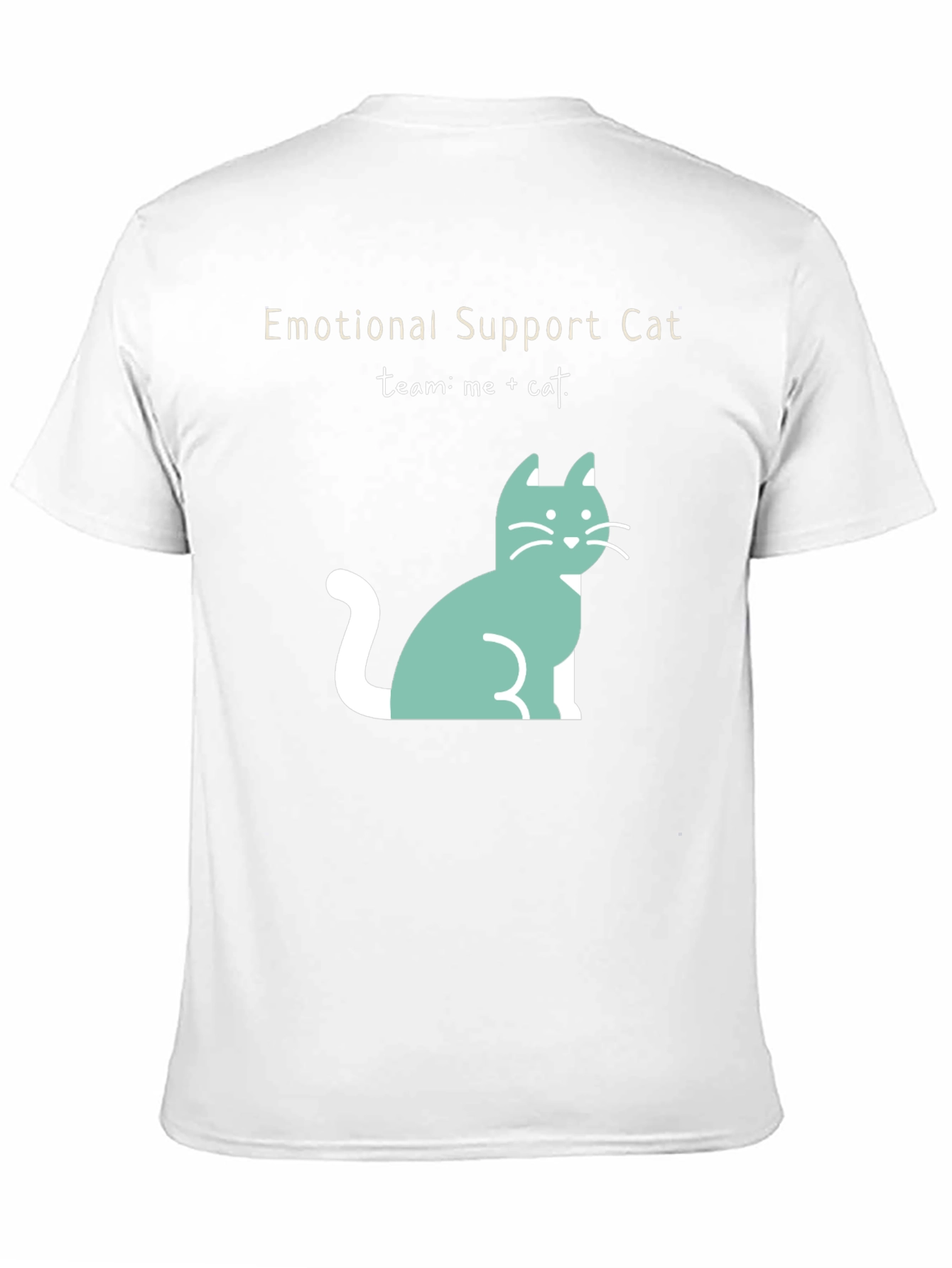Emotional Support Cat T-Shirt: Me + Cat Team