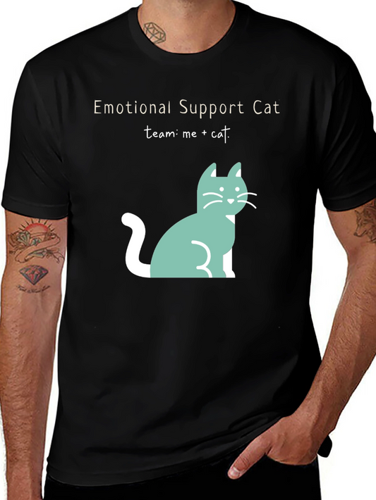 Emotional Support Cat T-Shirt: Me + Cat Team