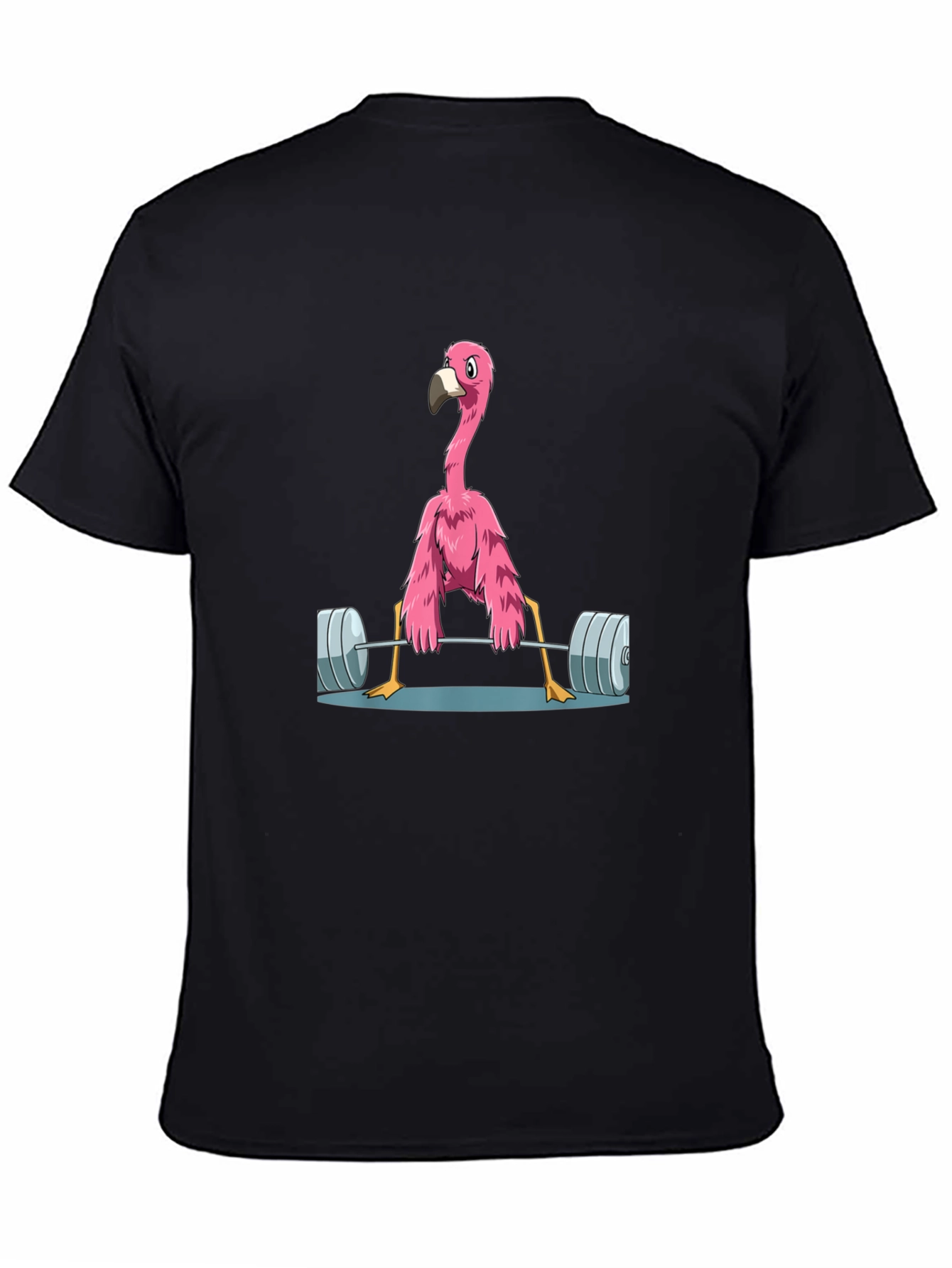 Flamingo Lifting Weights Graphic T-Shirt