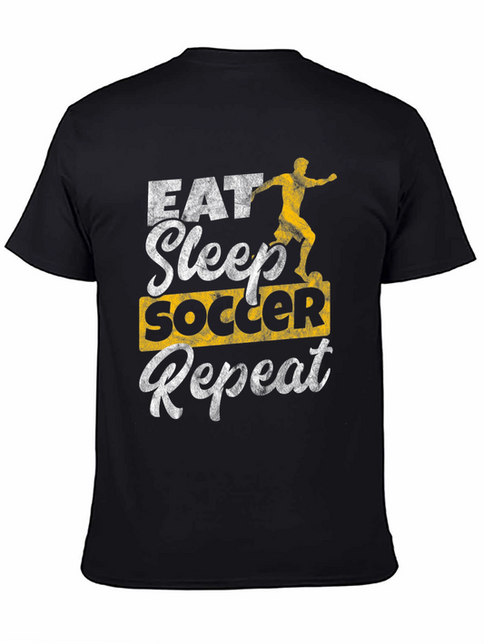 Eat Sleep Soccer Repeat Graphic Tee