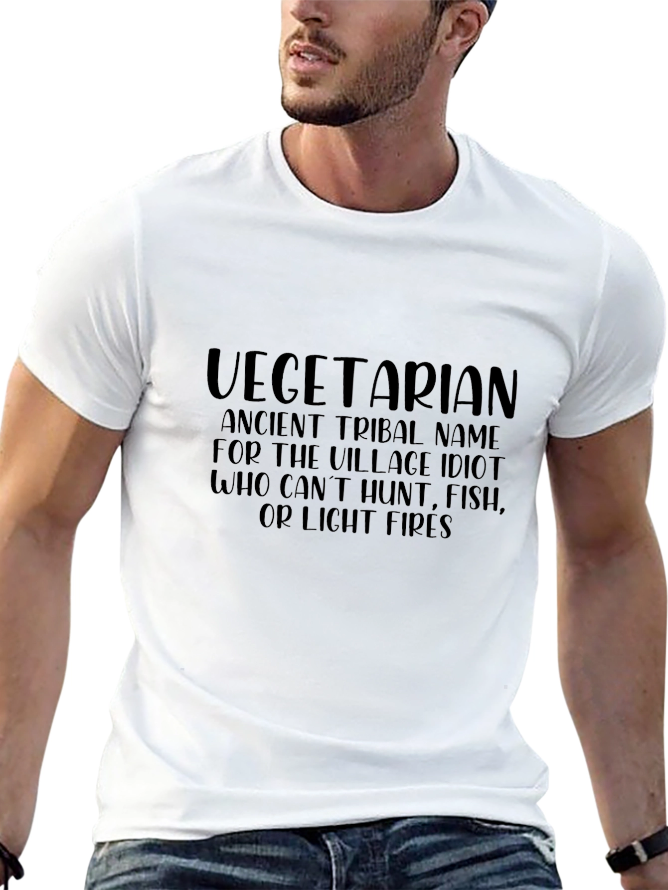 Vegetarian Tribal Name T-Shirt Funny Novelty Tee