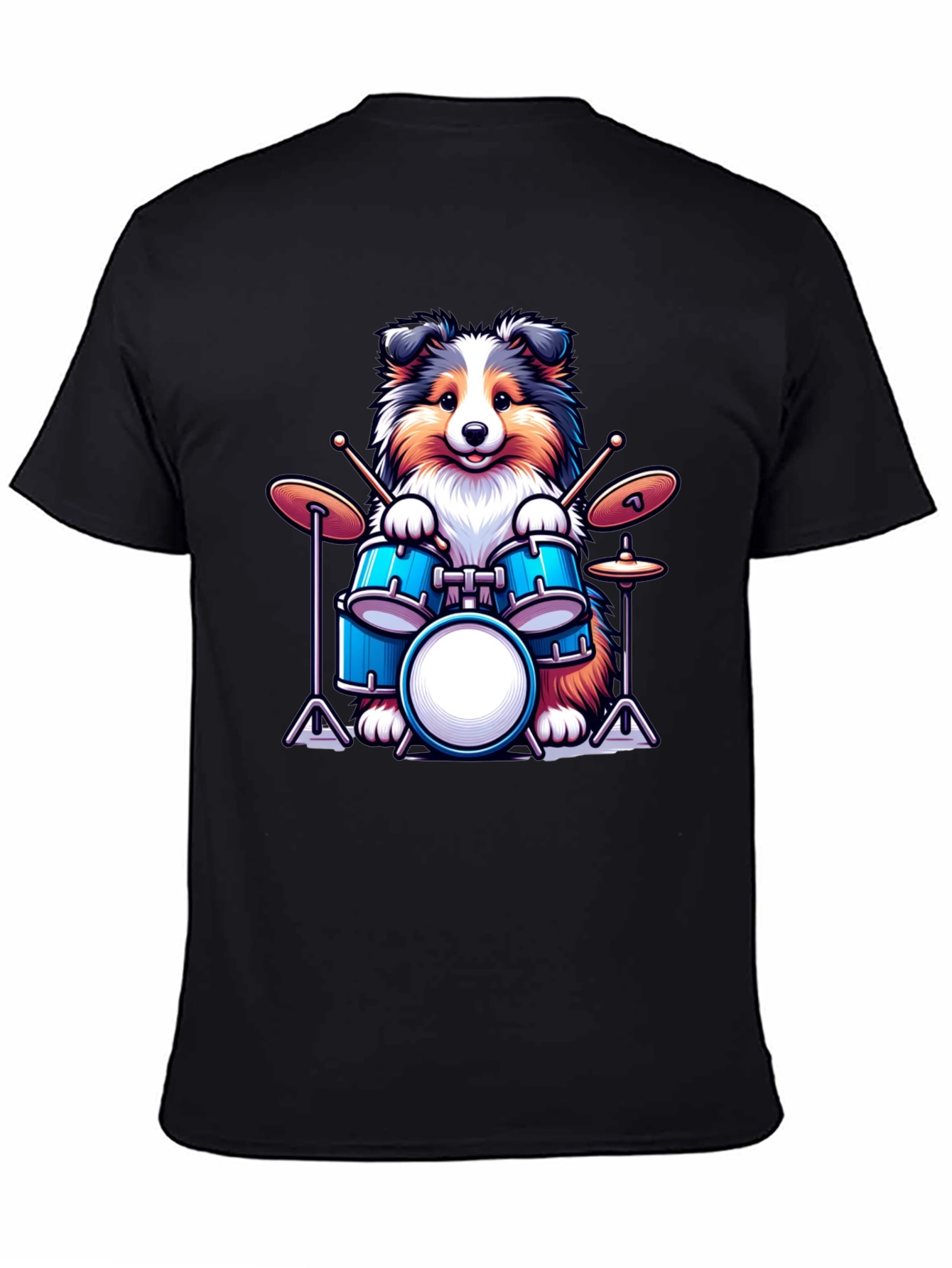 Dog Drummer T-Shirt: Cute Canine Music Lover
