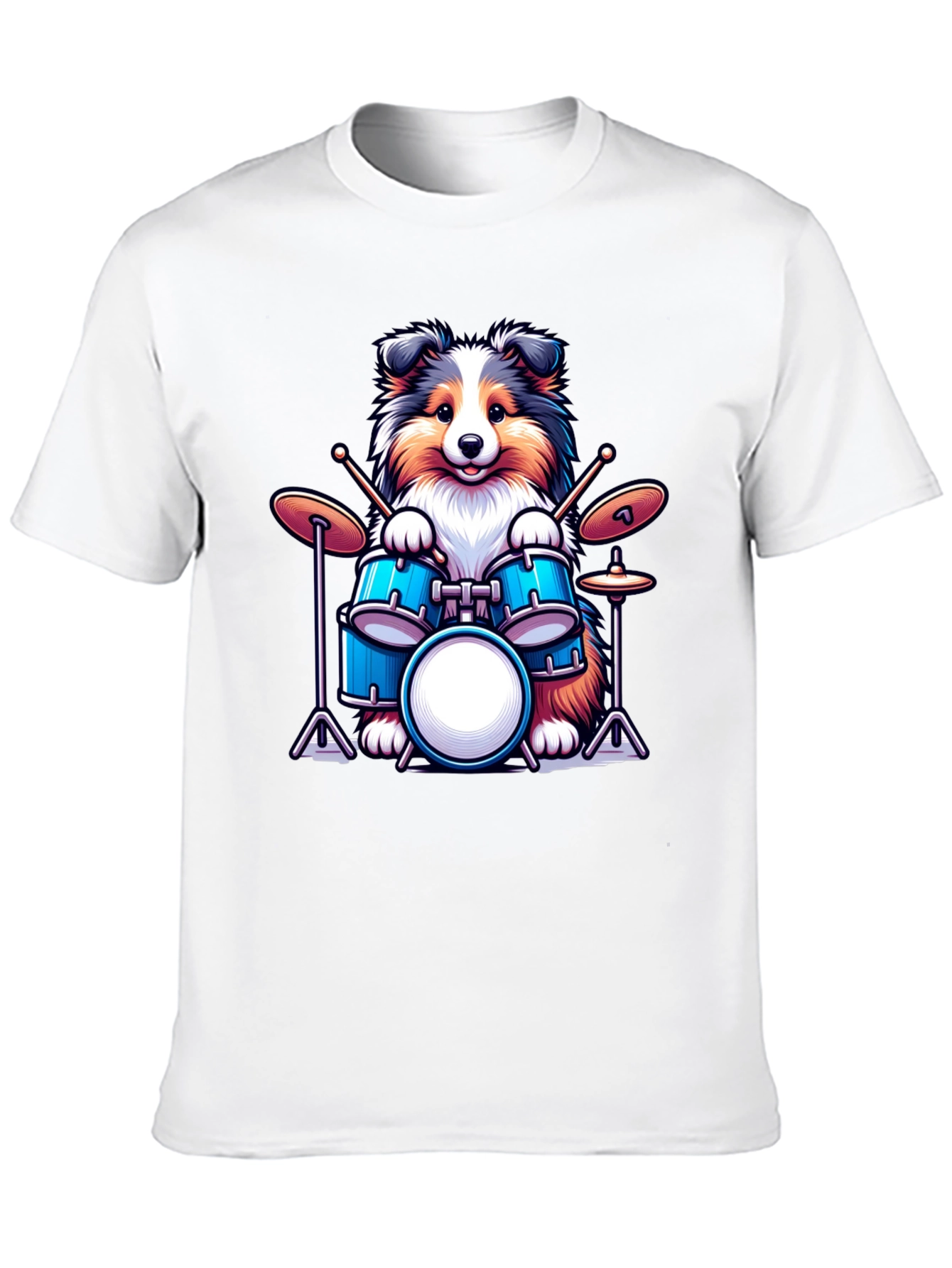 Dog Drummer T-Shirt: Cute Canine Music Lover