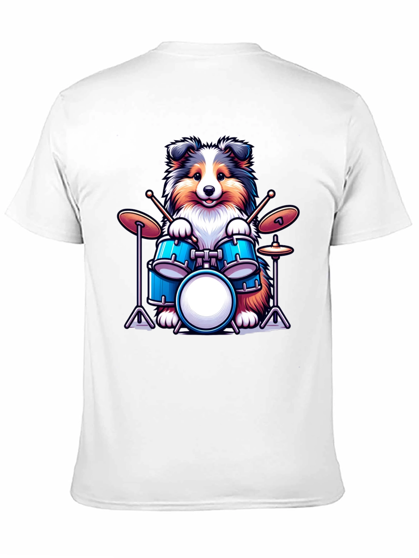 Dog Drummer T-Shirt: Cute Canine Music Lover