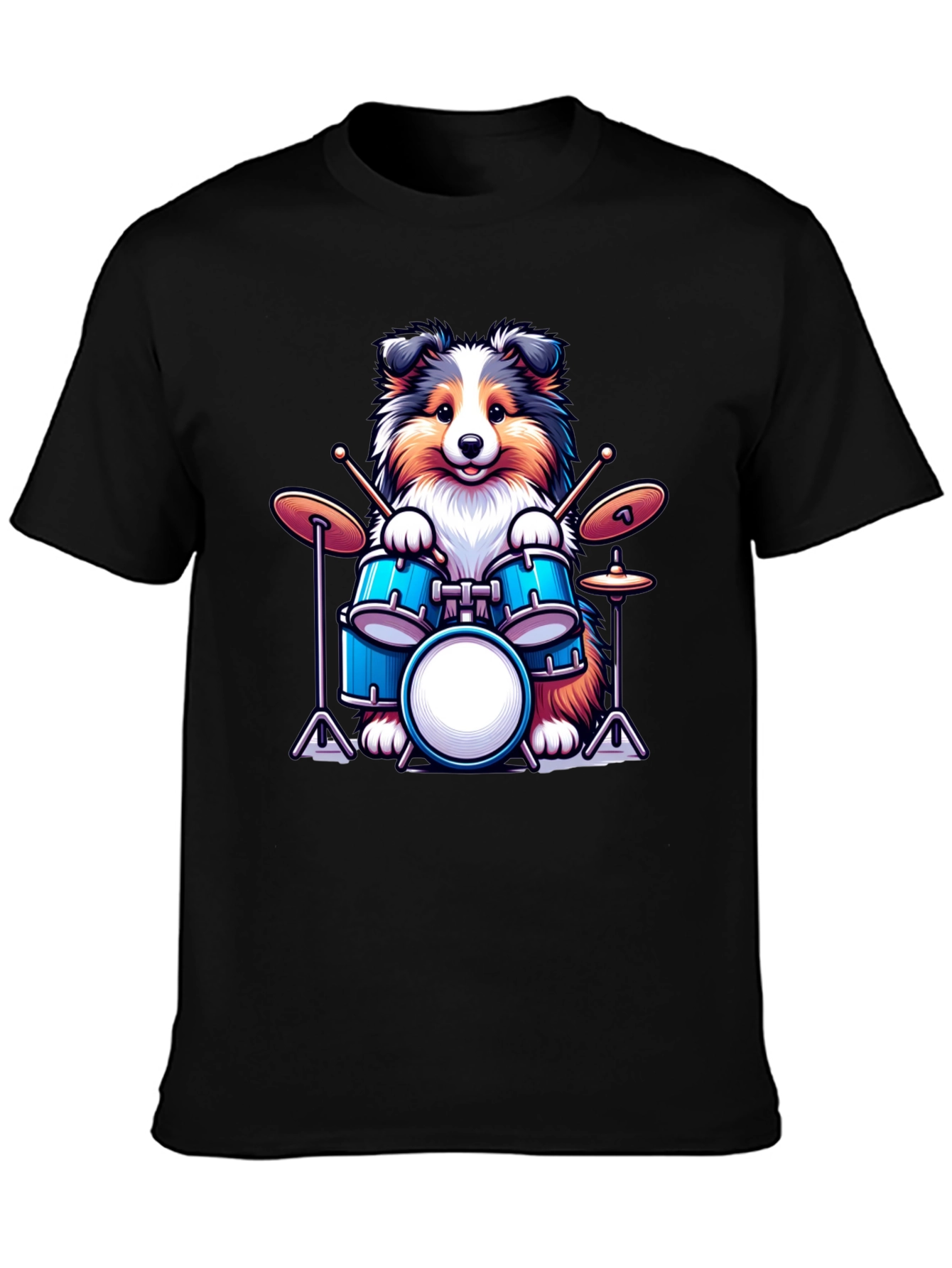 Dog Drummer T-Shirt: Cute Canine Music Lover