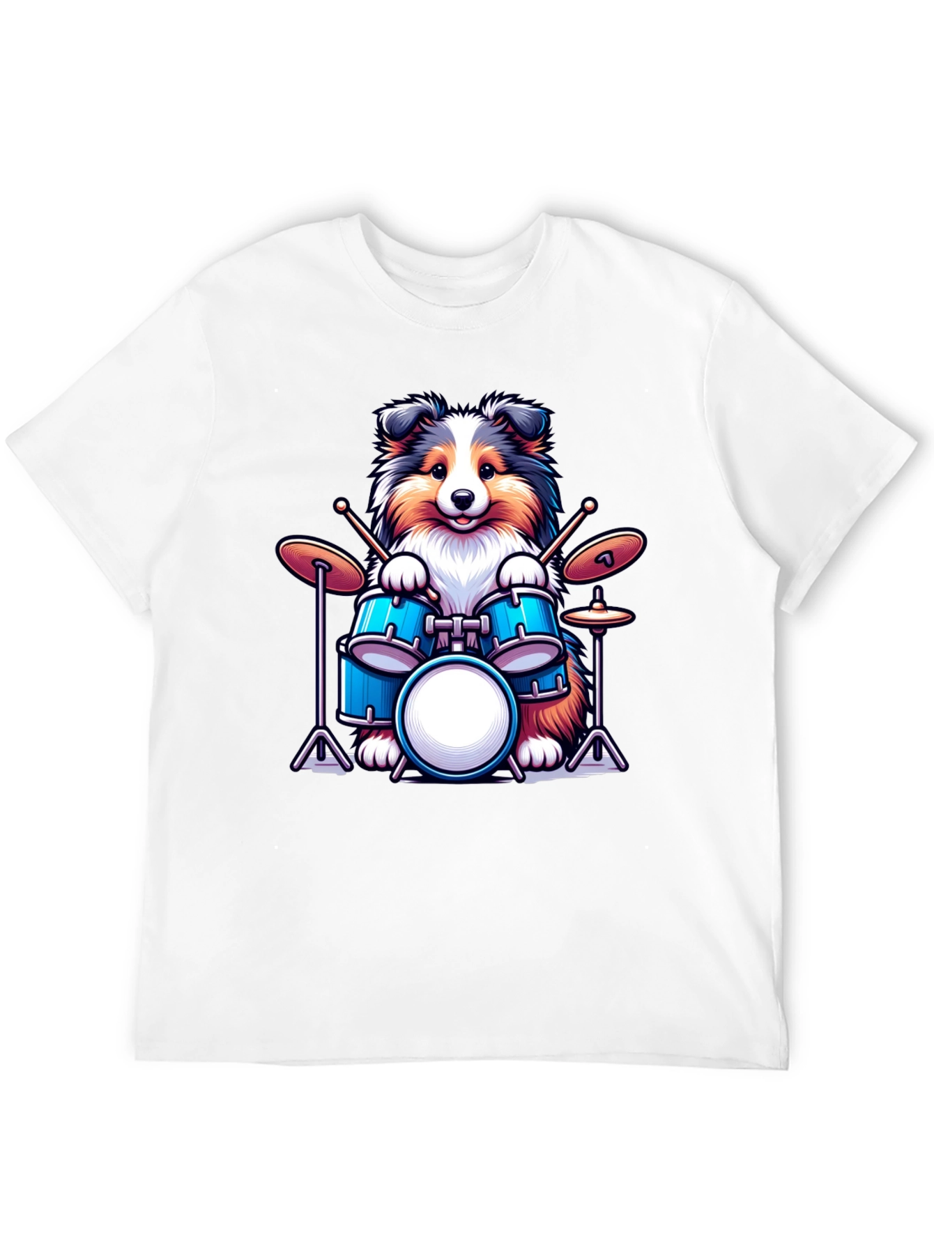 Dog Drummer T-Shirt: Cute Canine Music Lover