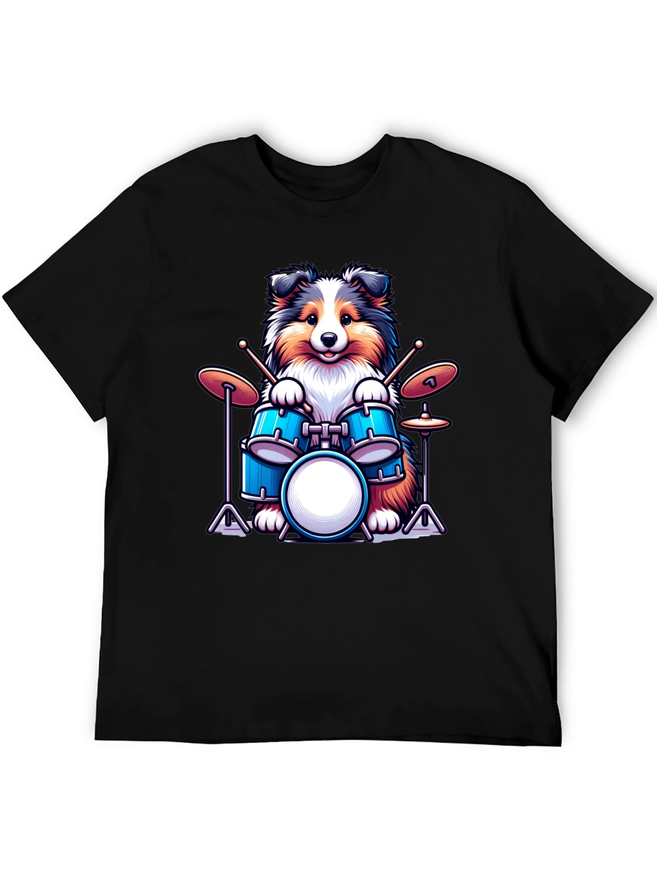 Dog Drummer T-Shirt: Cute Canine Music Lover