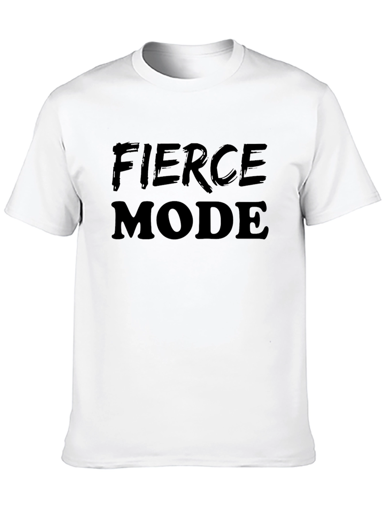 Fierce Mode Black Graphic Tee - Bold Statement Shirt