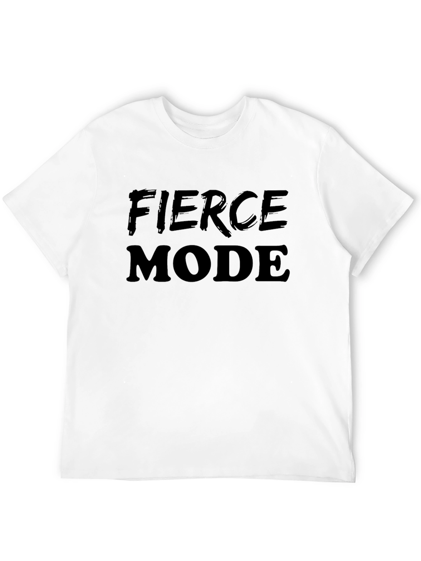 Fierce Mode Black Graphic Tee - Bold Statement Shirt