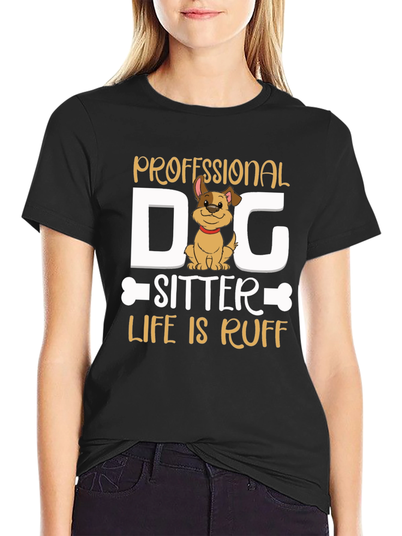 Professional Dog Sitter T-Shirt - Life is Ruff