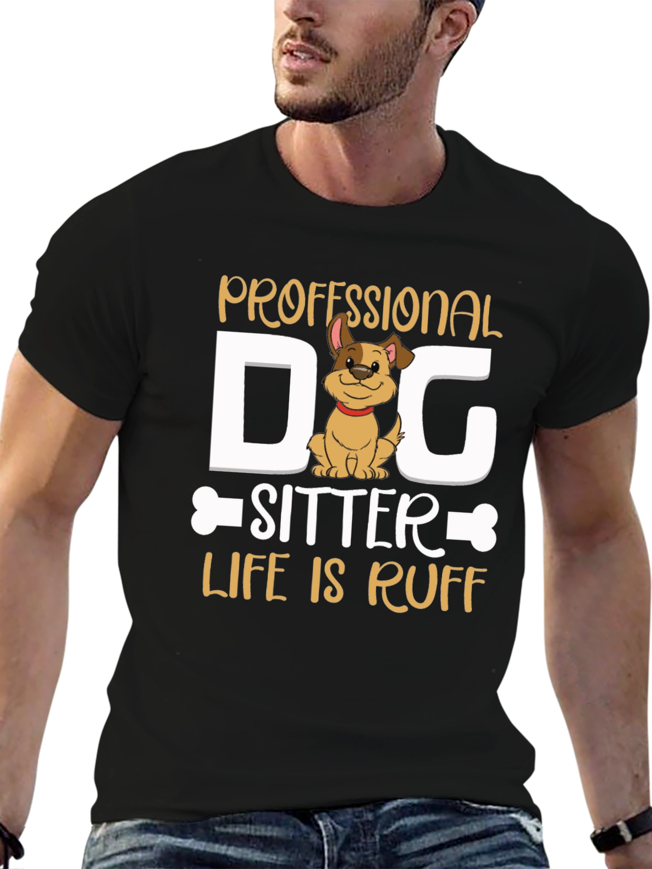 Professional Dog Sitter T-Shirt - Life is Ruff