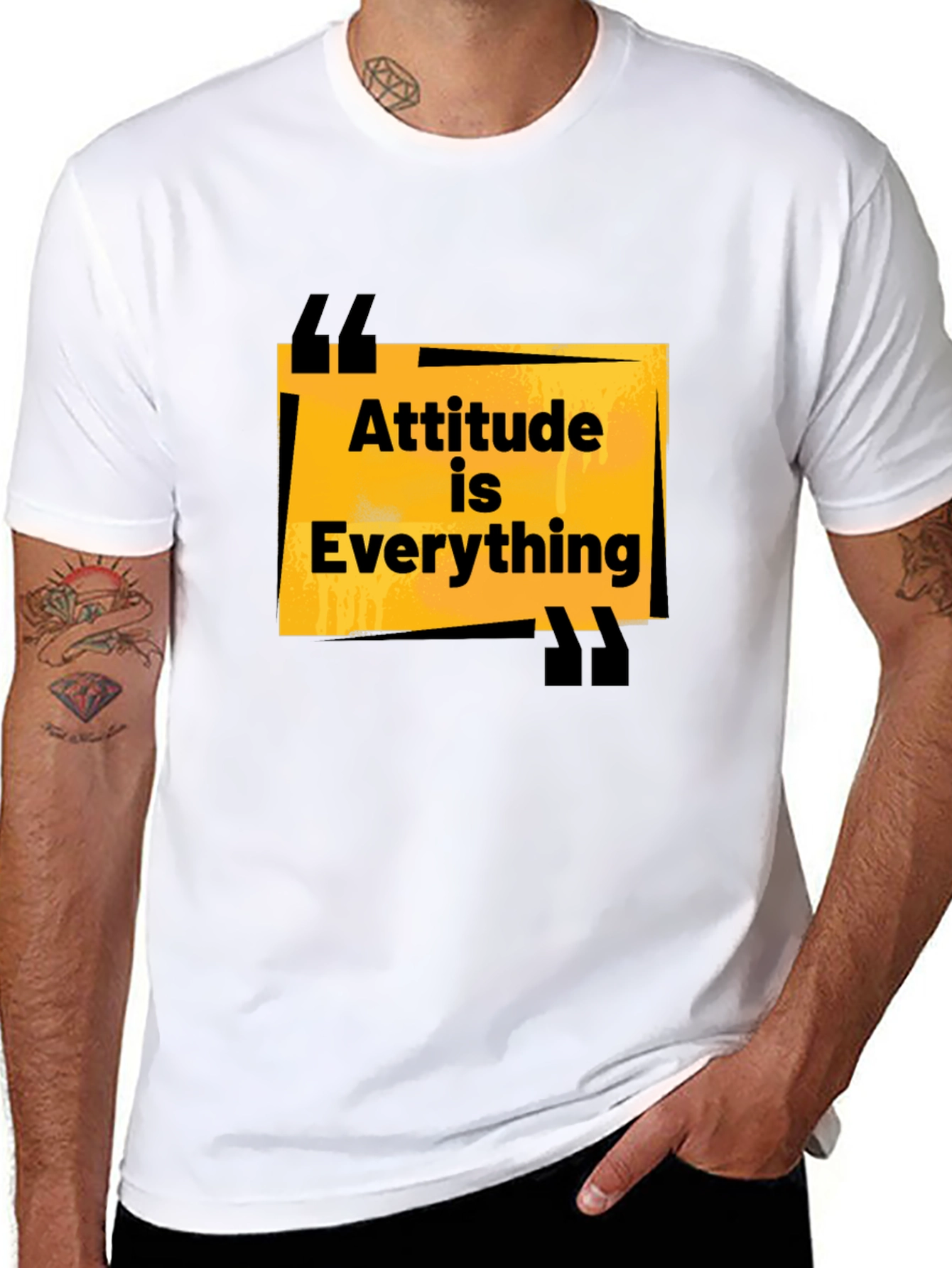 Attitude is Everything Black Graphic Tee