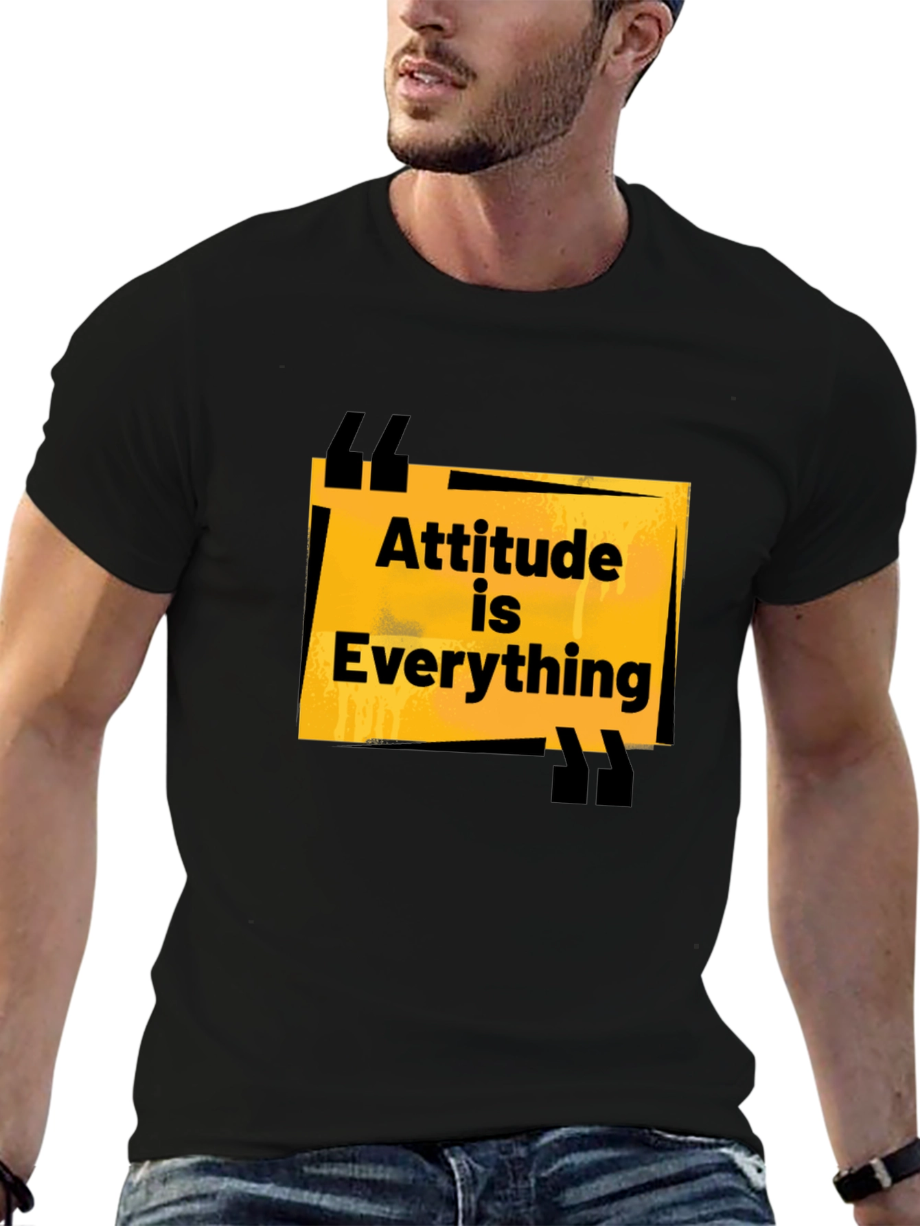 Attitude is Everything Black Graphic Tee