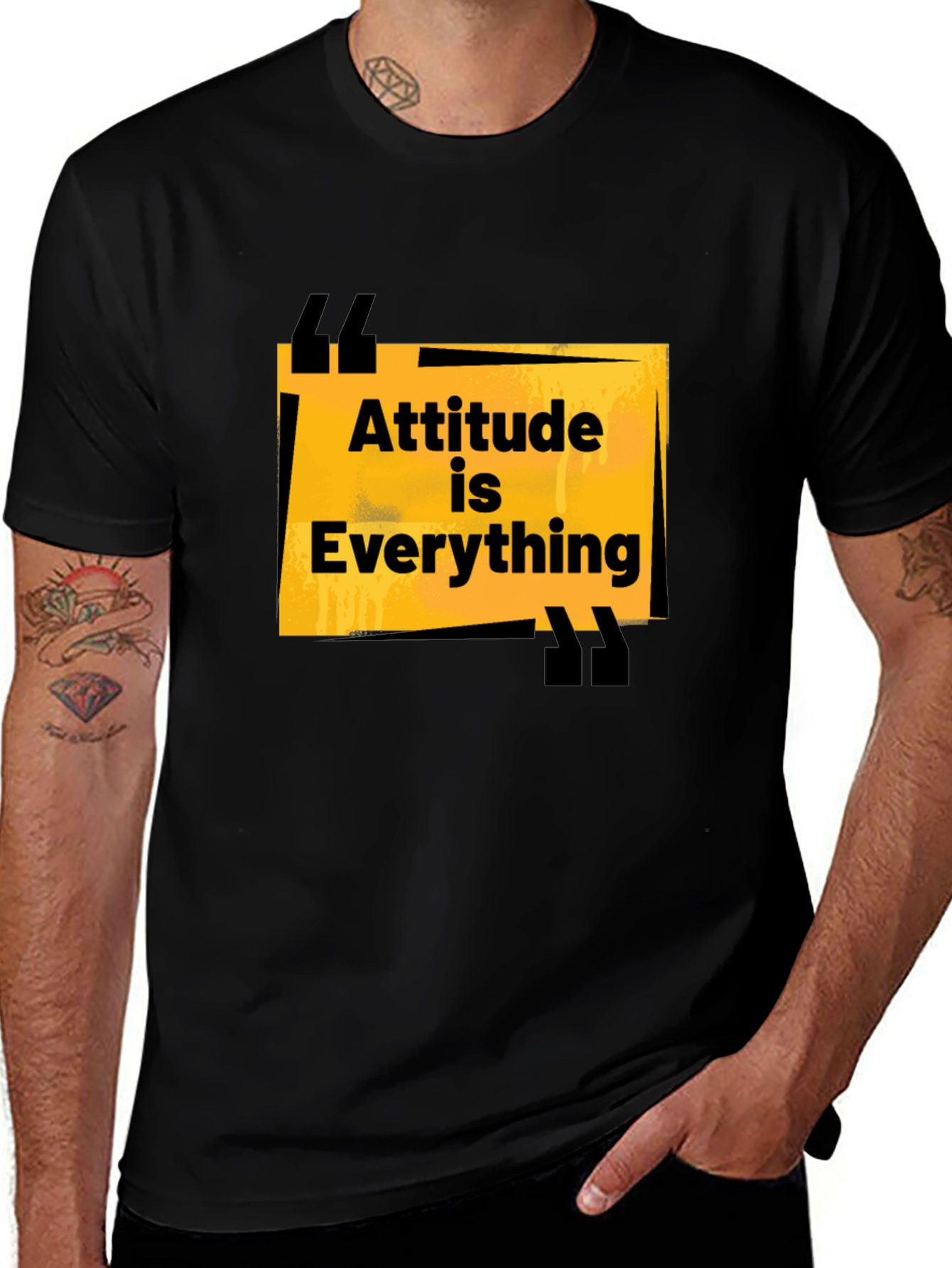 Attitude is Everything Black Graphic Tee