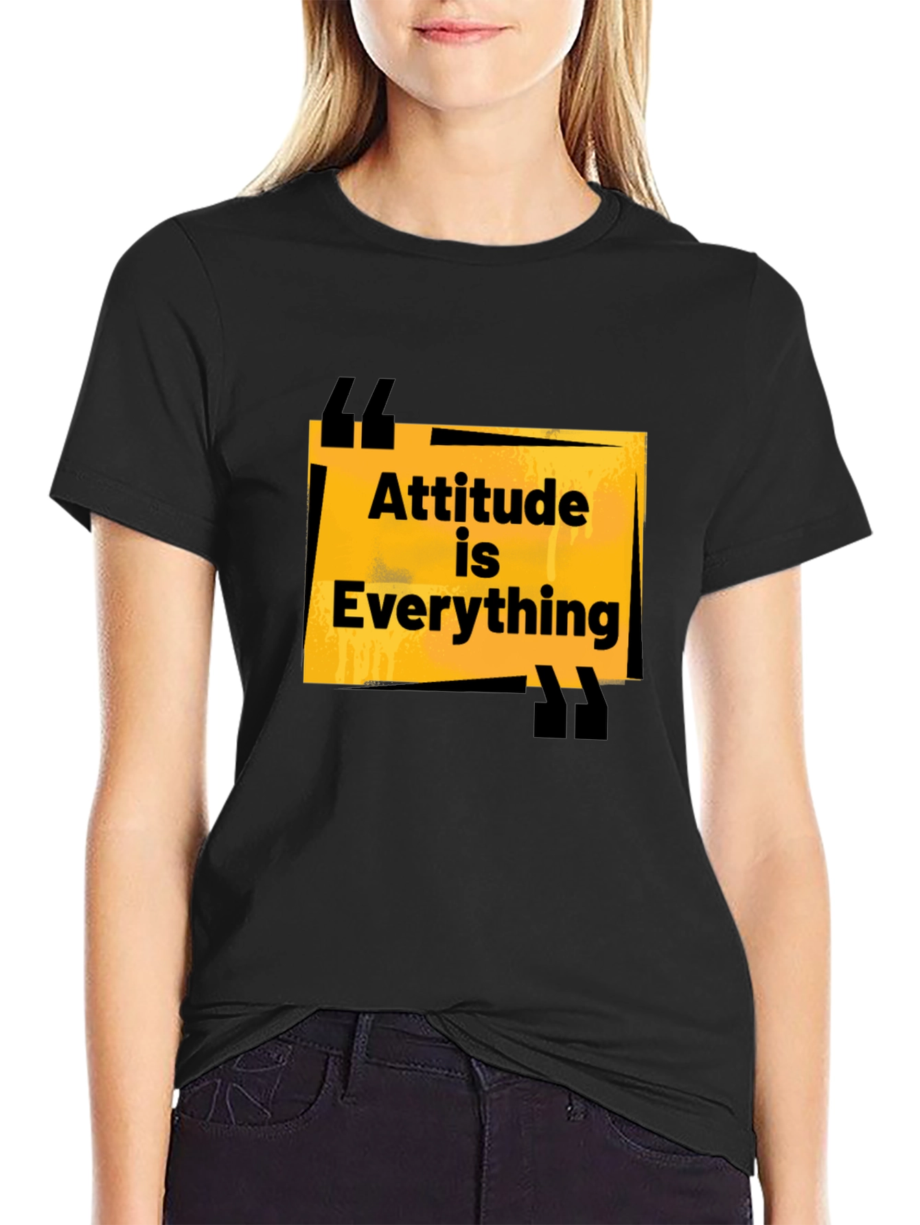 Attitude is Everything Black Graphic Tee
