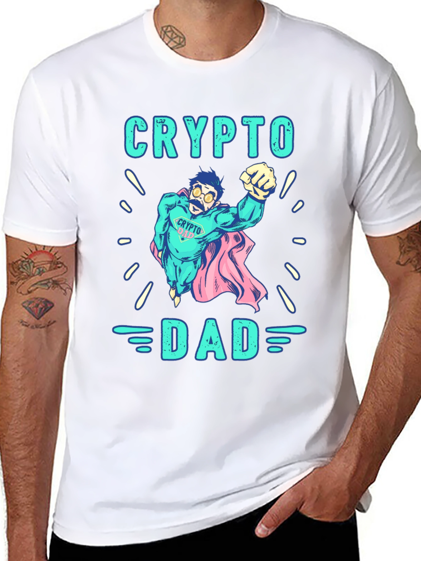 Crypto Dad Black Graphic T-Shirt