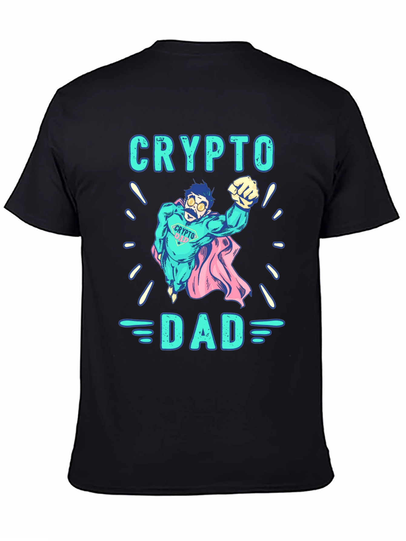 Crypto Dad Black Graphic T-Shirt