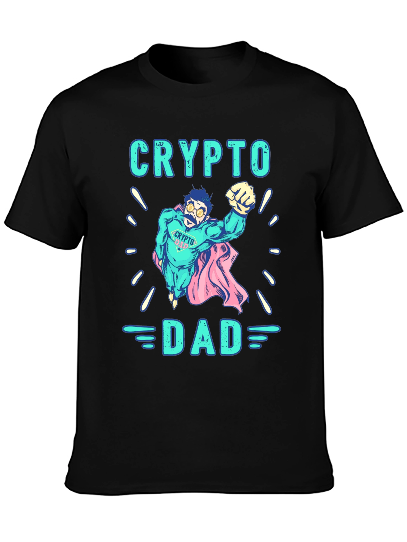 Crypto Dad Black Graphic T-Shirt