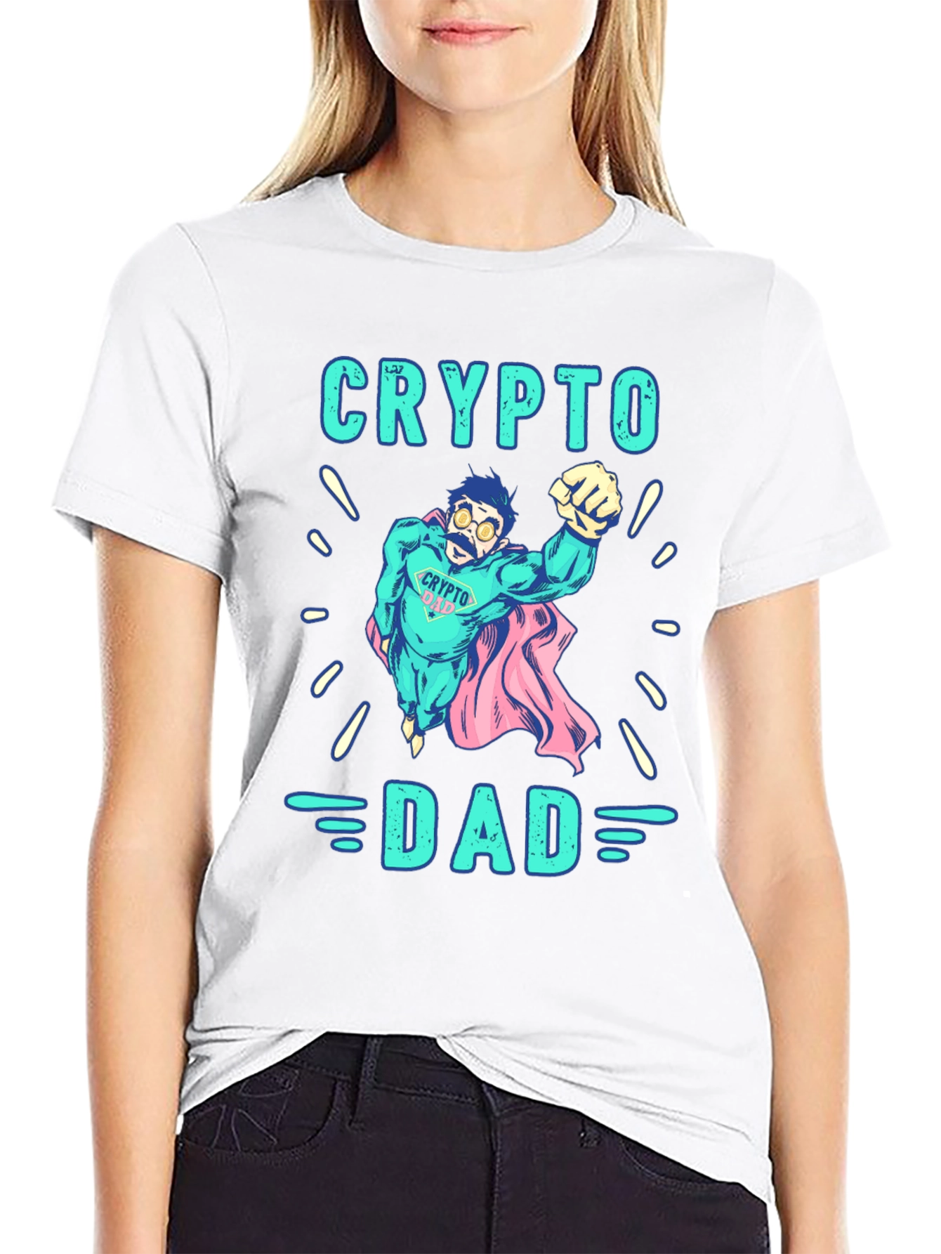 Crypto Dad Black Graphic T-Shirt