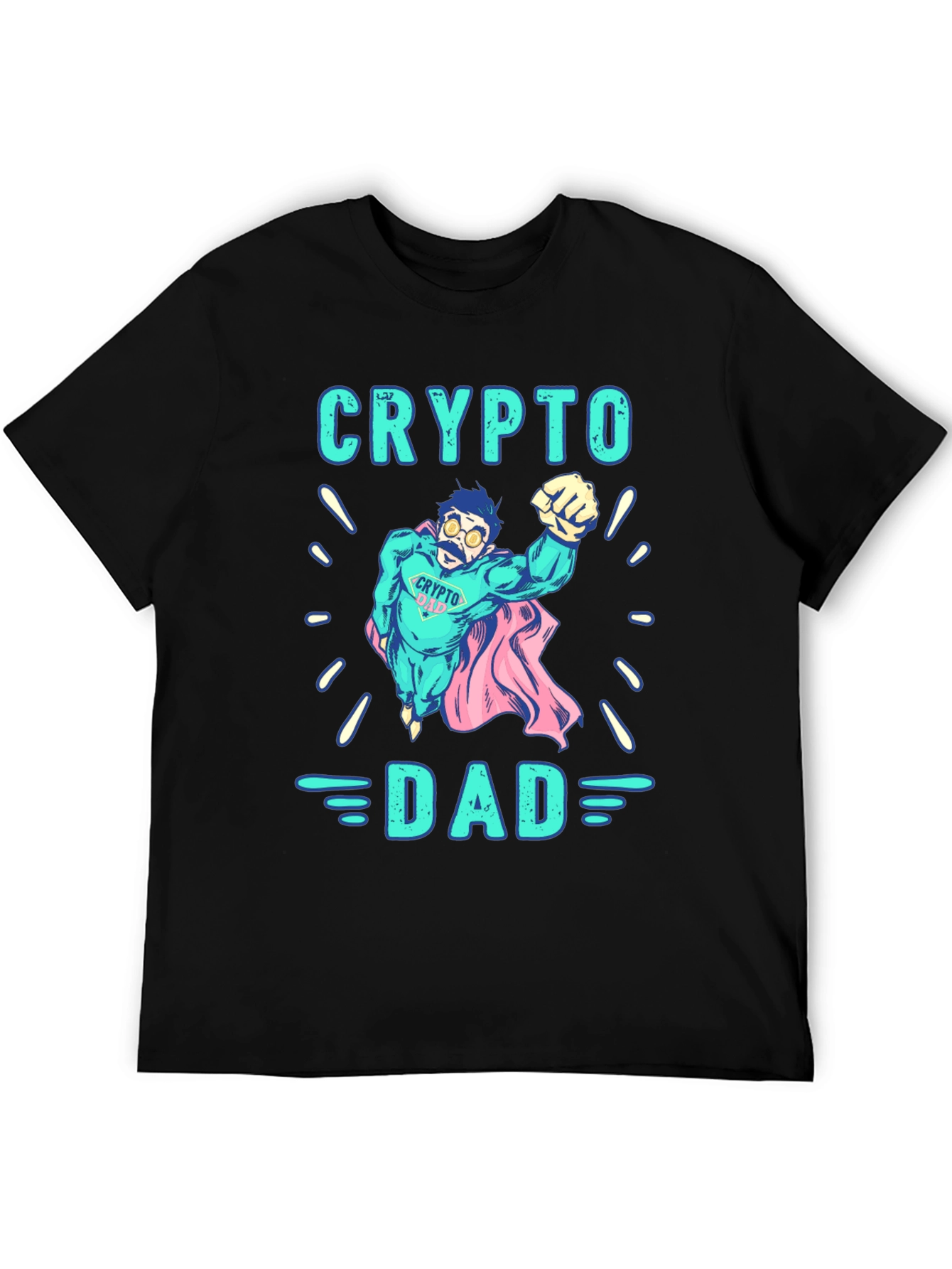 Crypto Dad Black Graphic T-Shirt