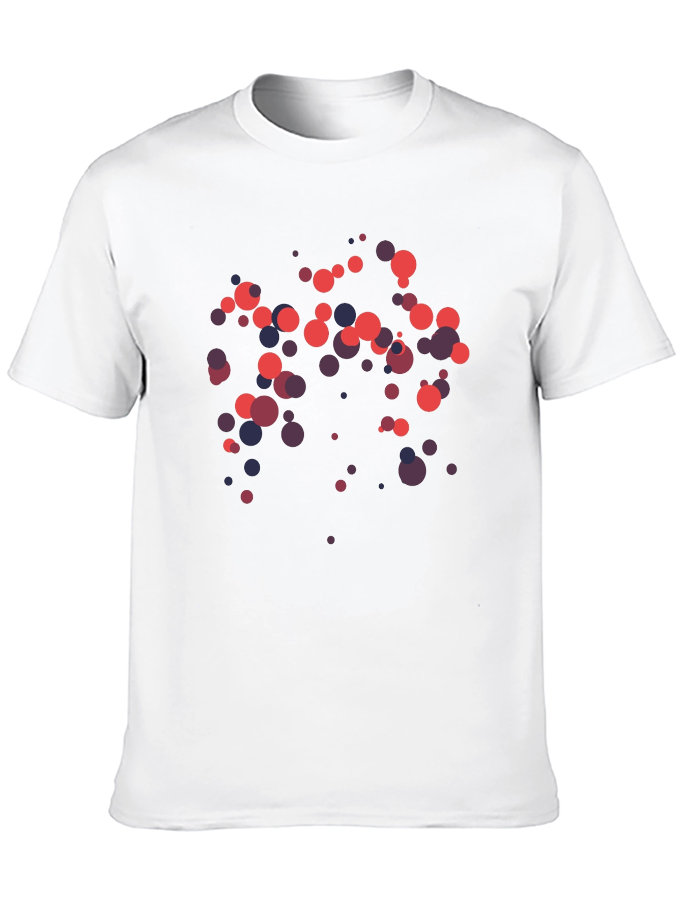 Abstract Polka Dot Graphic Black T-Shirt