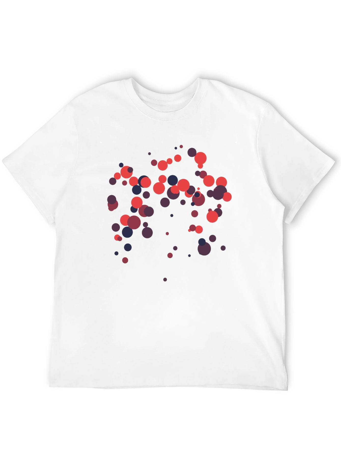 Abstract Polka Dot Graphic Black T-Shirt