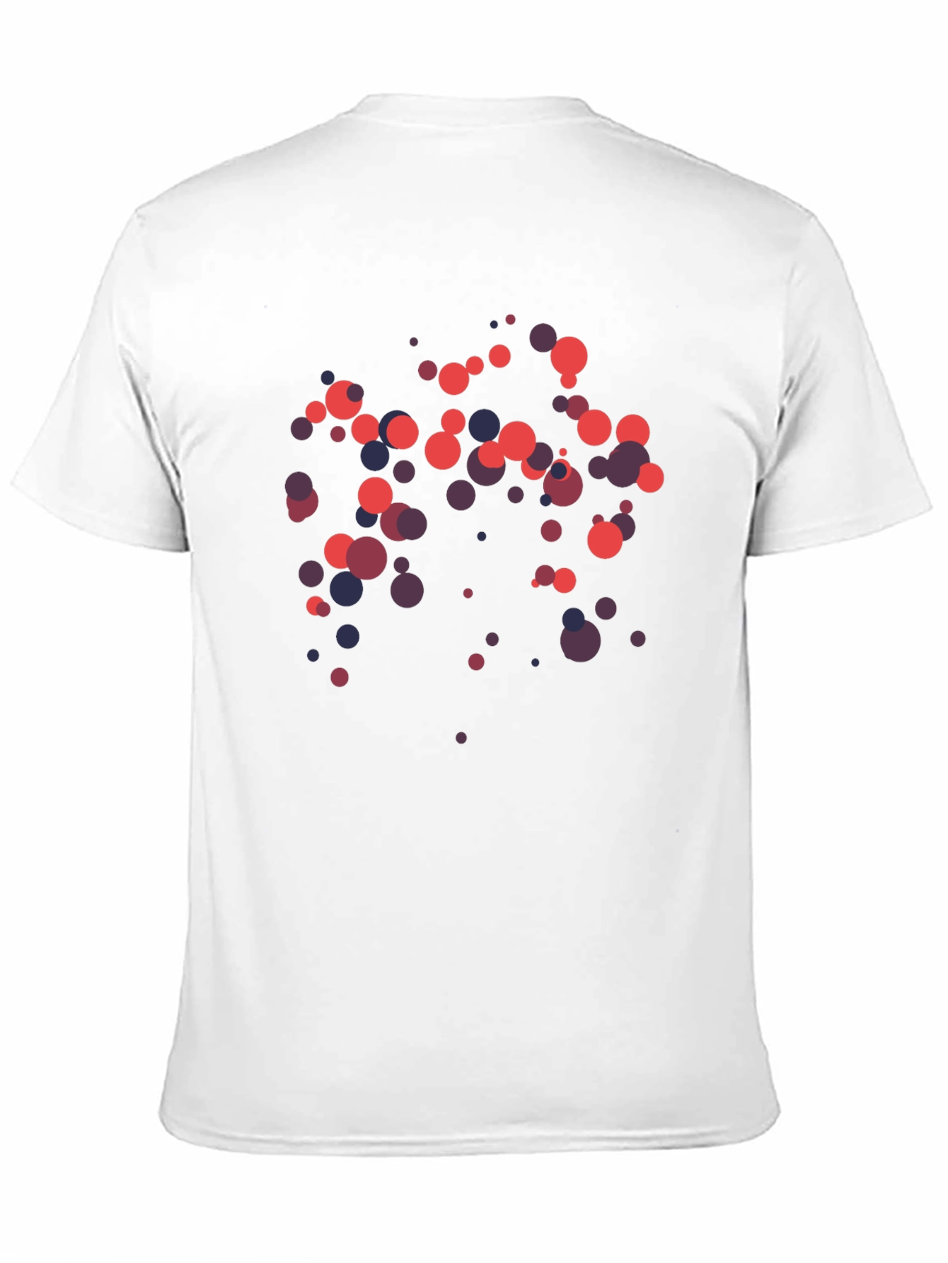 Abstract Polka Dot Graphic Black T-Shirt