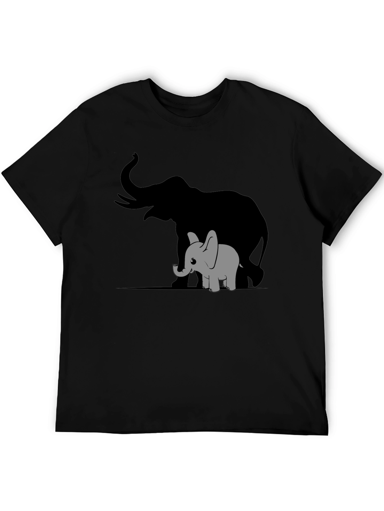 Elephant Family Graphic Tee - Black