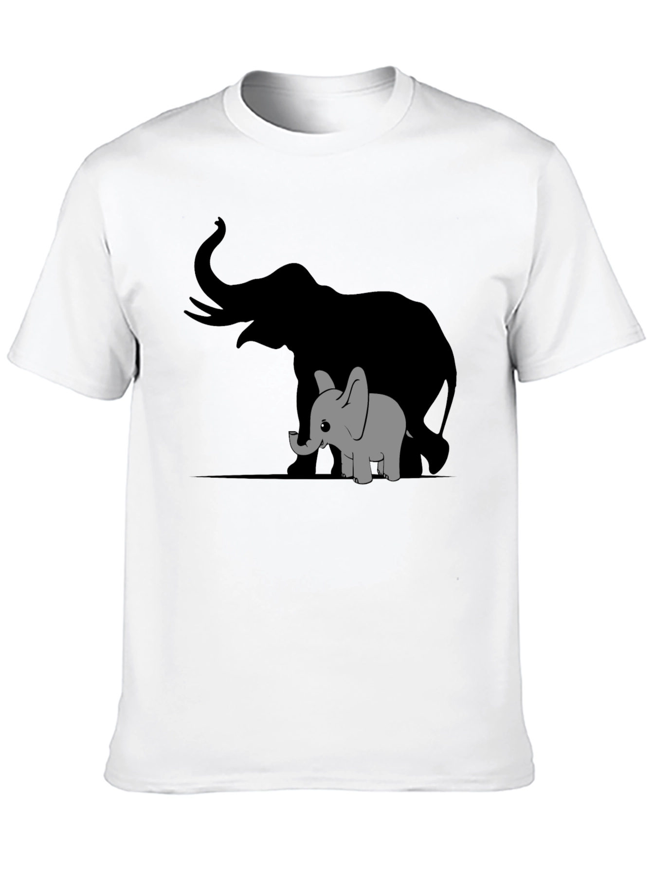 Elephant Family Graphic Tee - Black