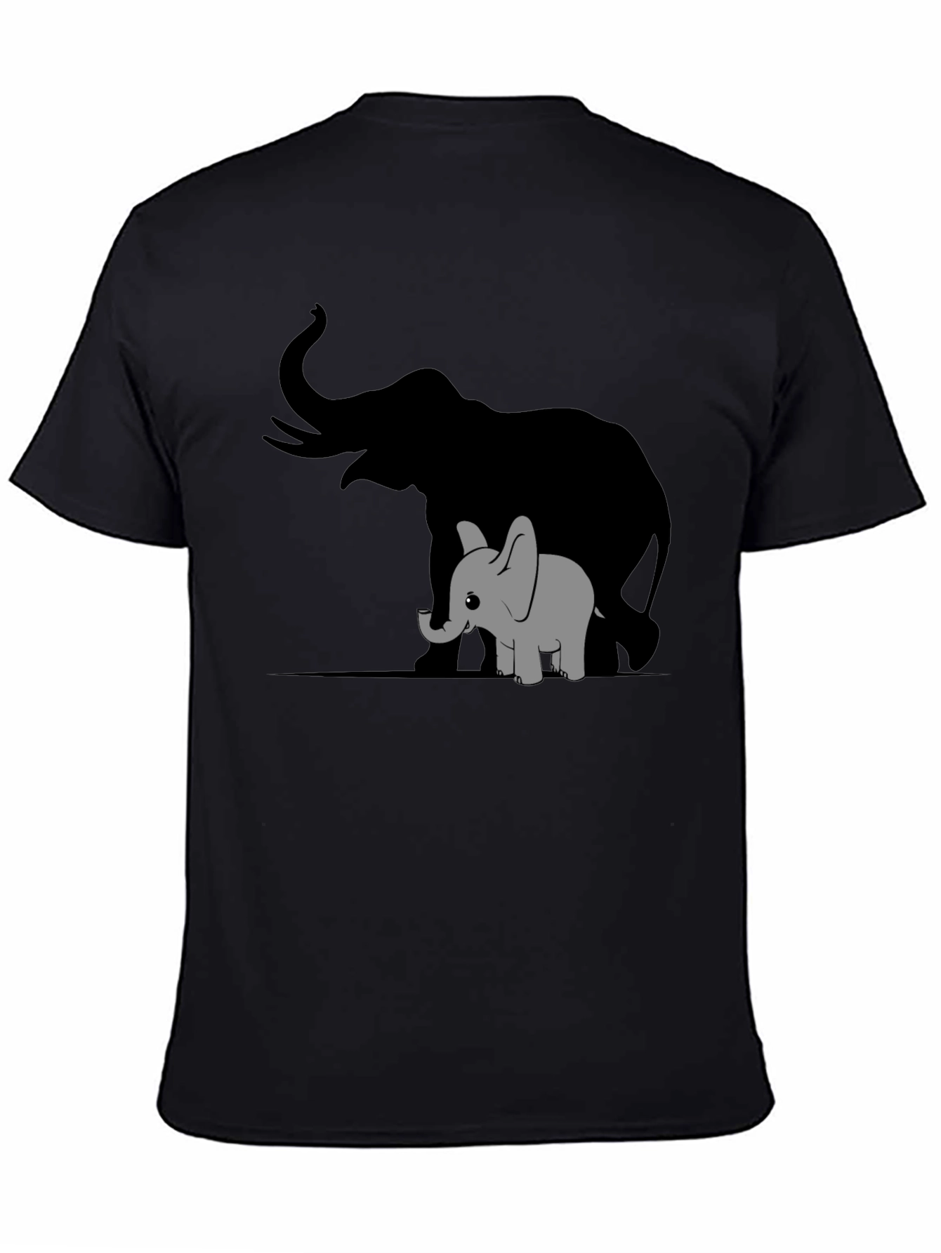 Elephant Family Graphic Tee - Black