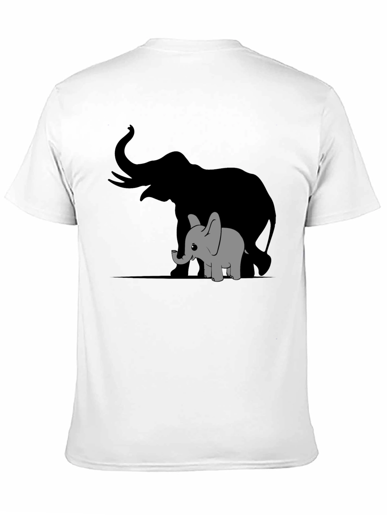 Elephant Family Graphic Tee - Black