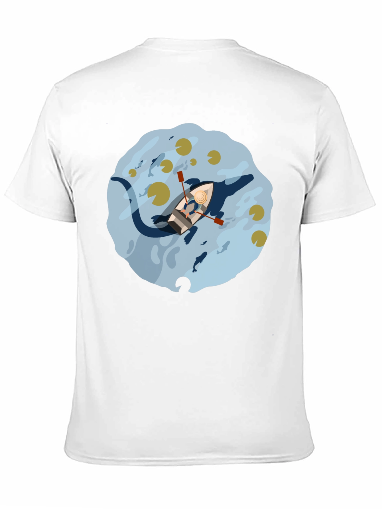 Rowboat Lake Graphic Tee - Black Cotton Comfort