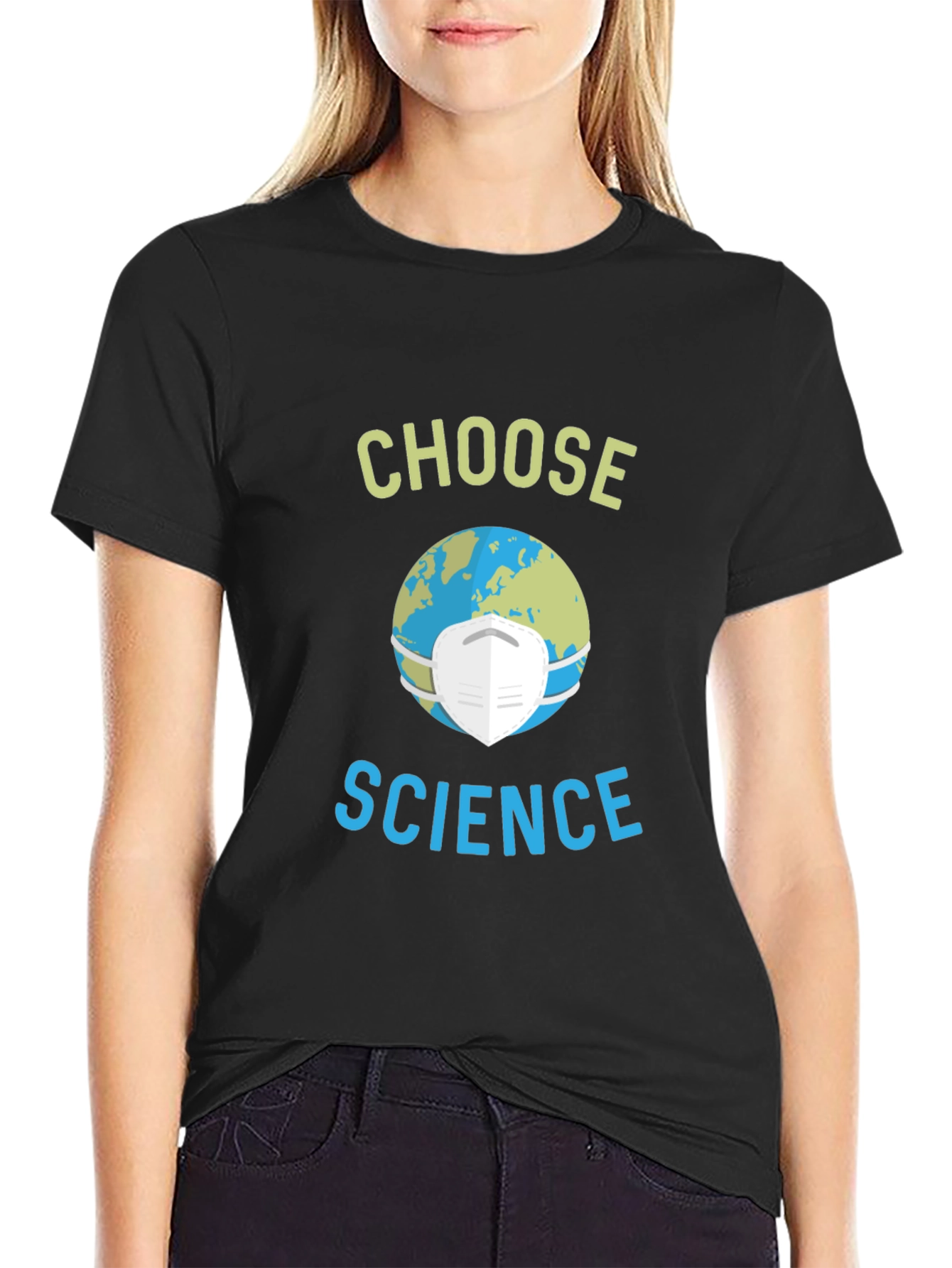 Choose Science T-Shirt - Earth with Mask