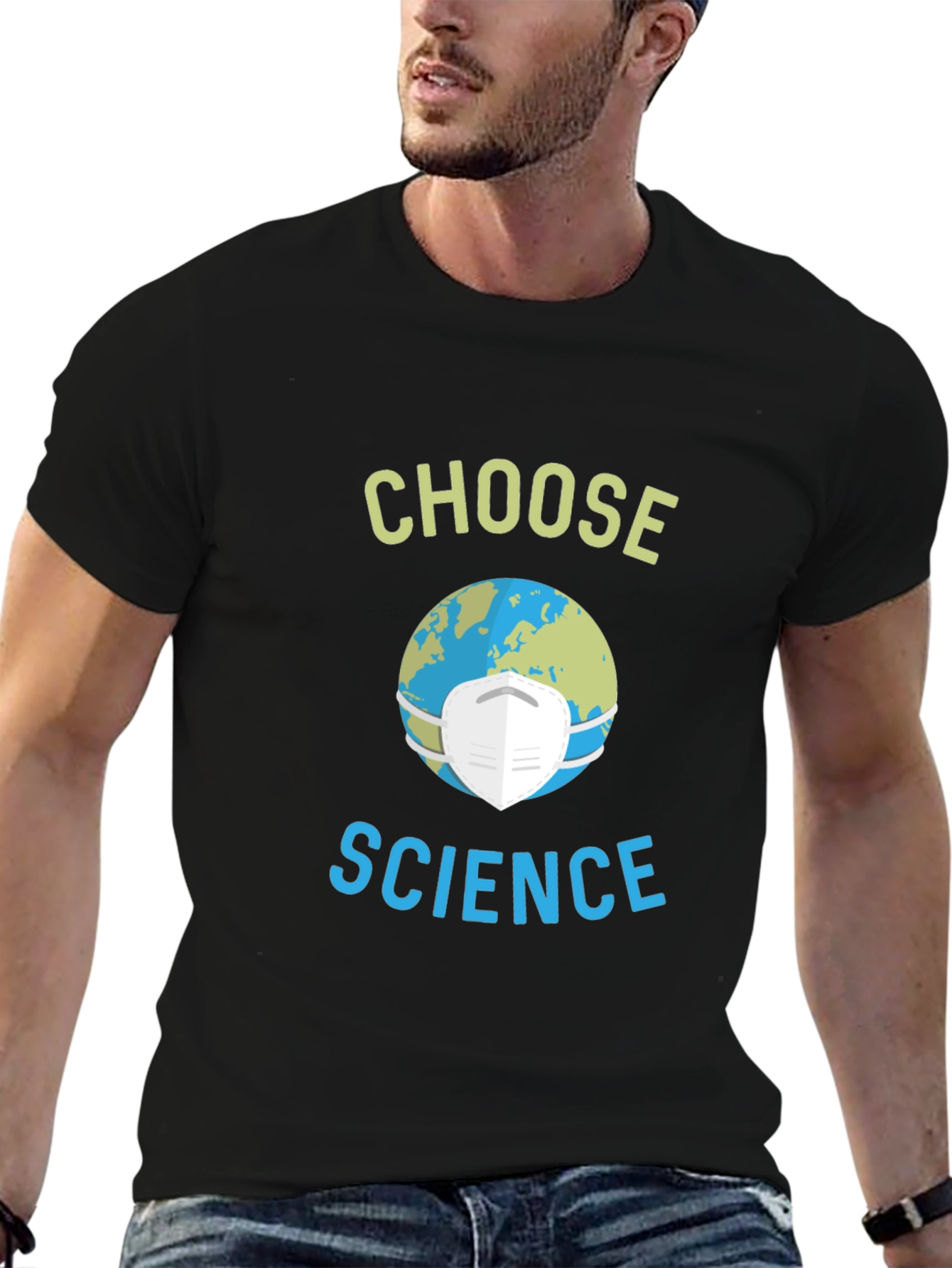 Choose Science T-Shirt - Earth with Mask