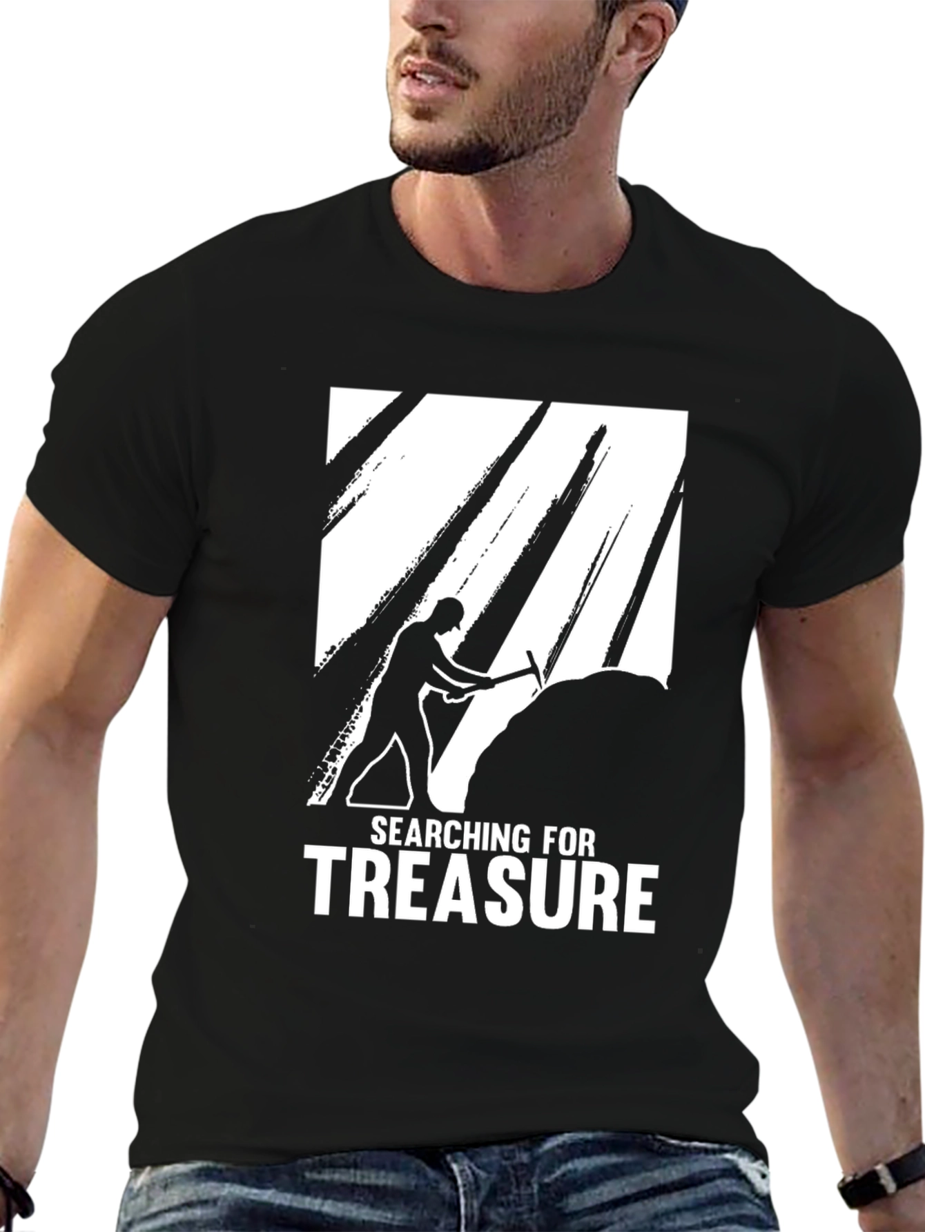 Searching for Treasure Graphic Tee - Black