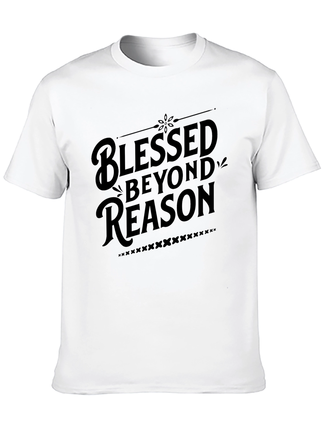 Blessed Beyond Reason - Stylish Black Graphic Tee