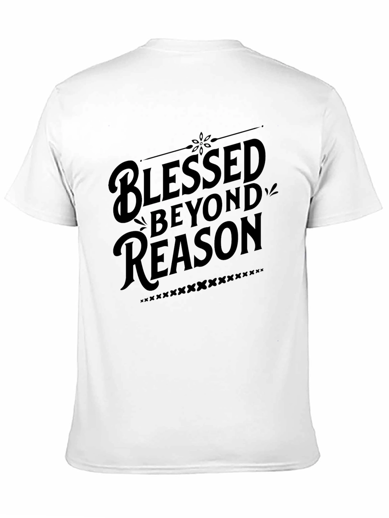 Blessed Beyond Reason - Stylish Black Graphic Tee