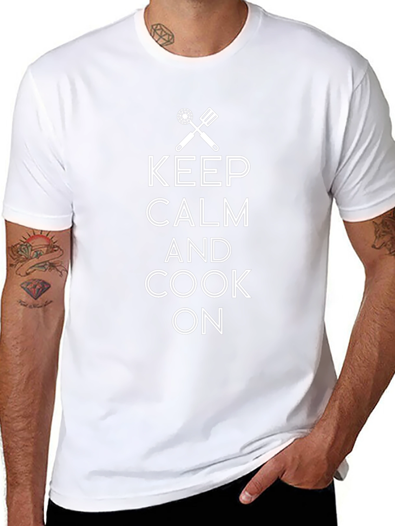 Keep Calm and Cook On Graphic T-Shirt