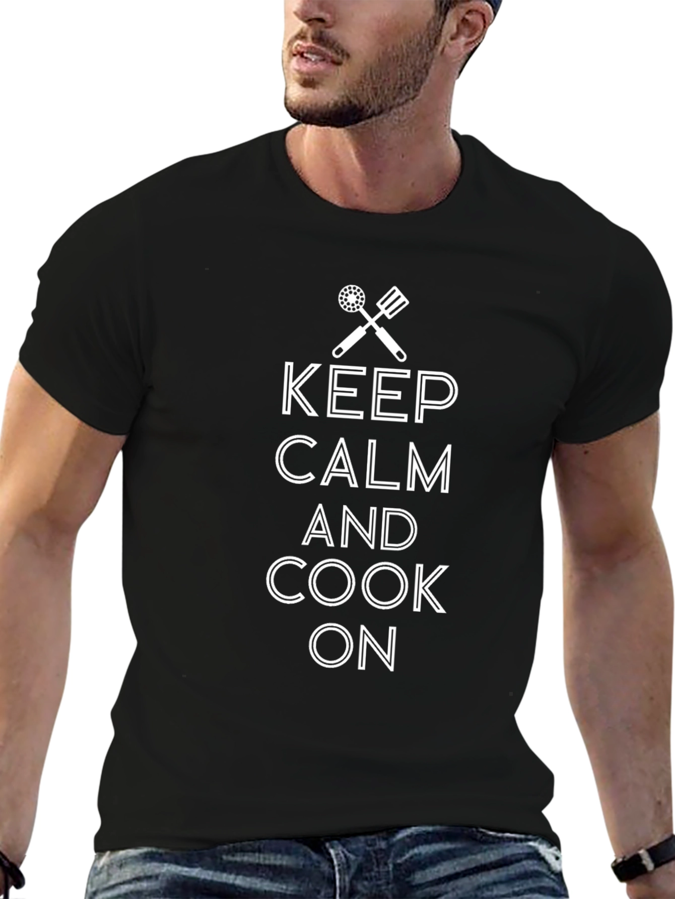 Keep Calm and Cook On Graphic T-Shirt