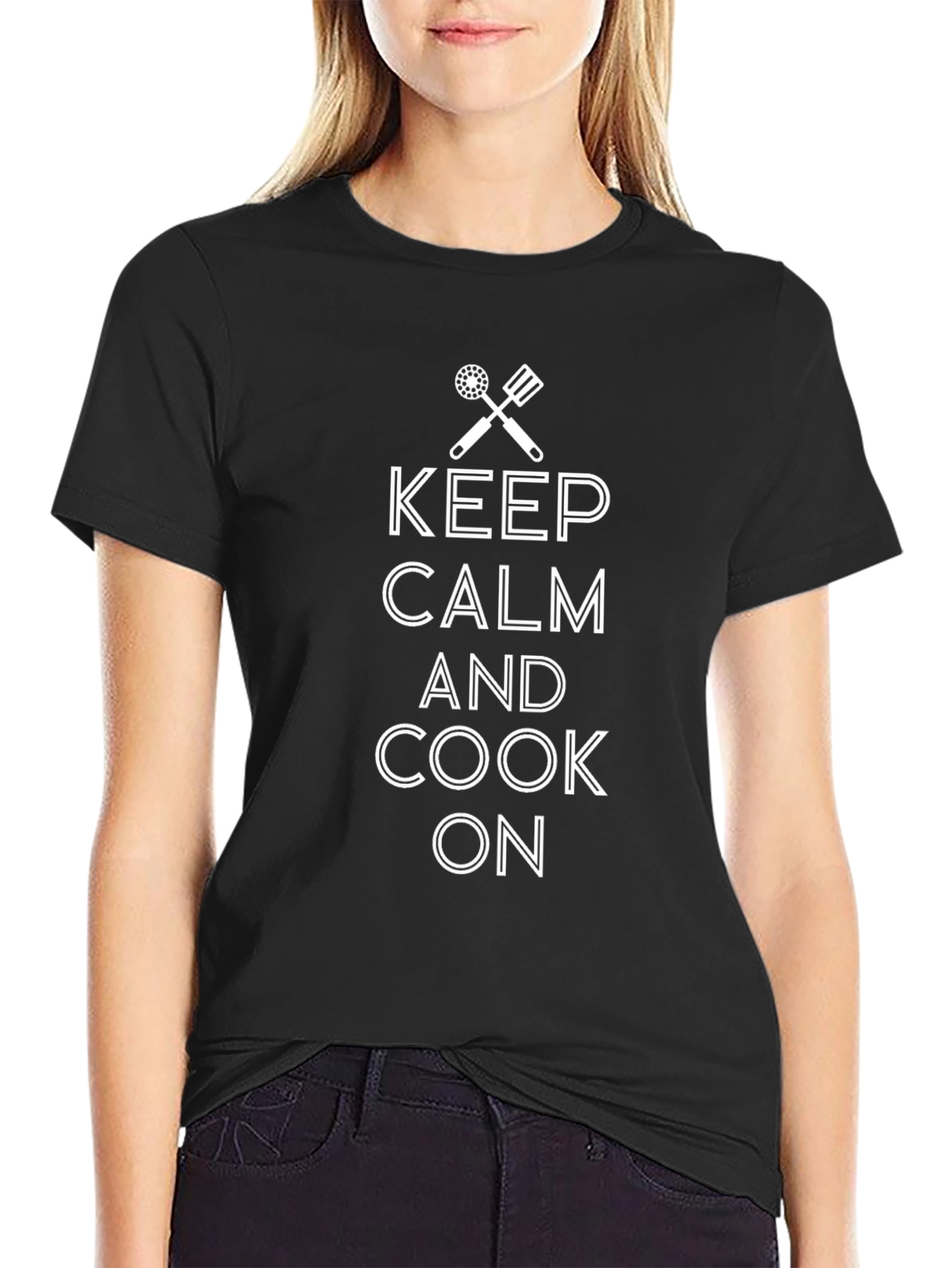 Keep Calm and Cook On Graphic T-Shirt