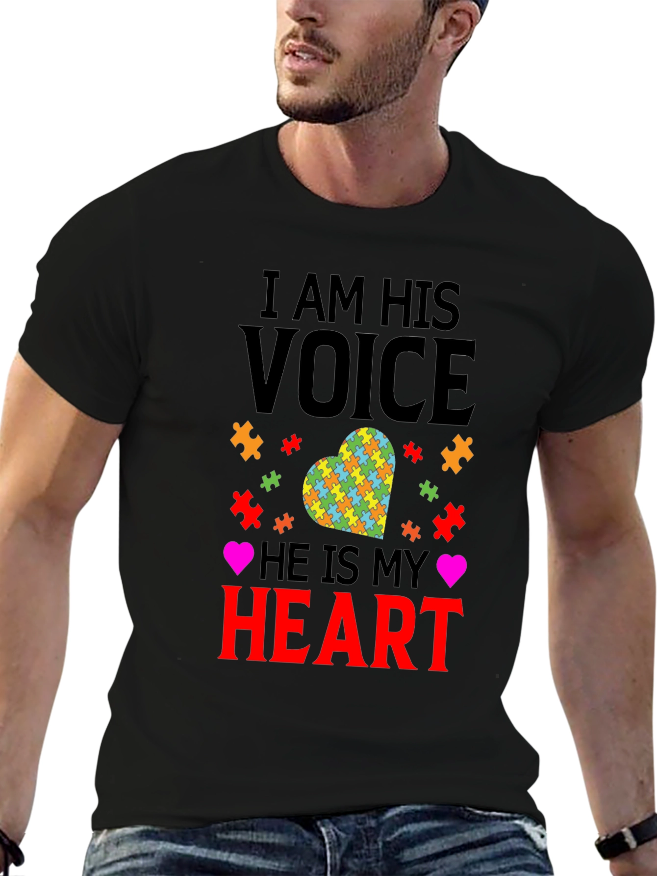 Autism Awareness T-Shirt - I Am His Voice