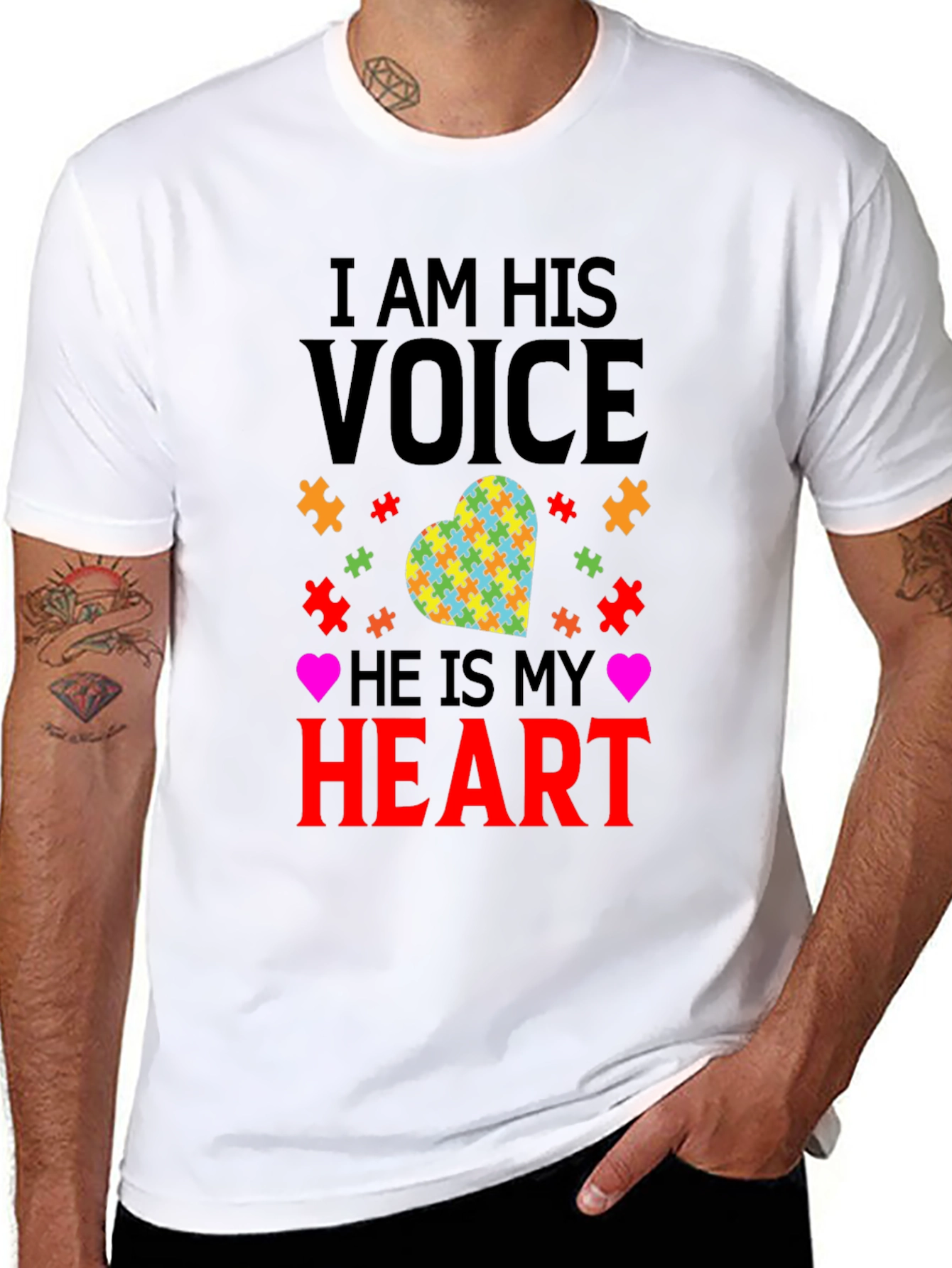 Autism Awareness T-Shirt - I Am His Voice