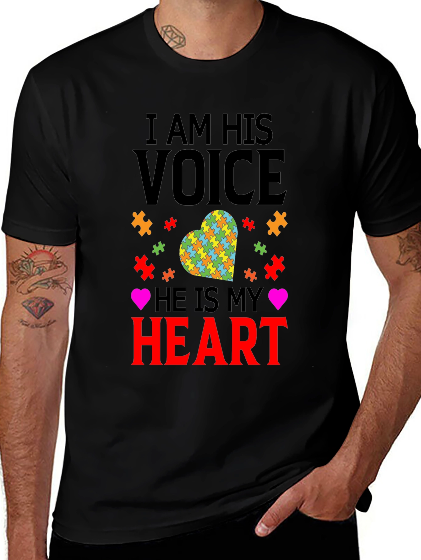 Autism Awareness T-Shirt - I Am His Voice